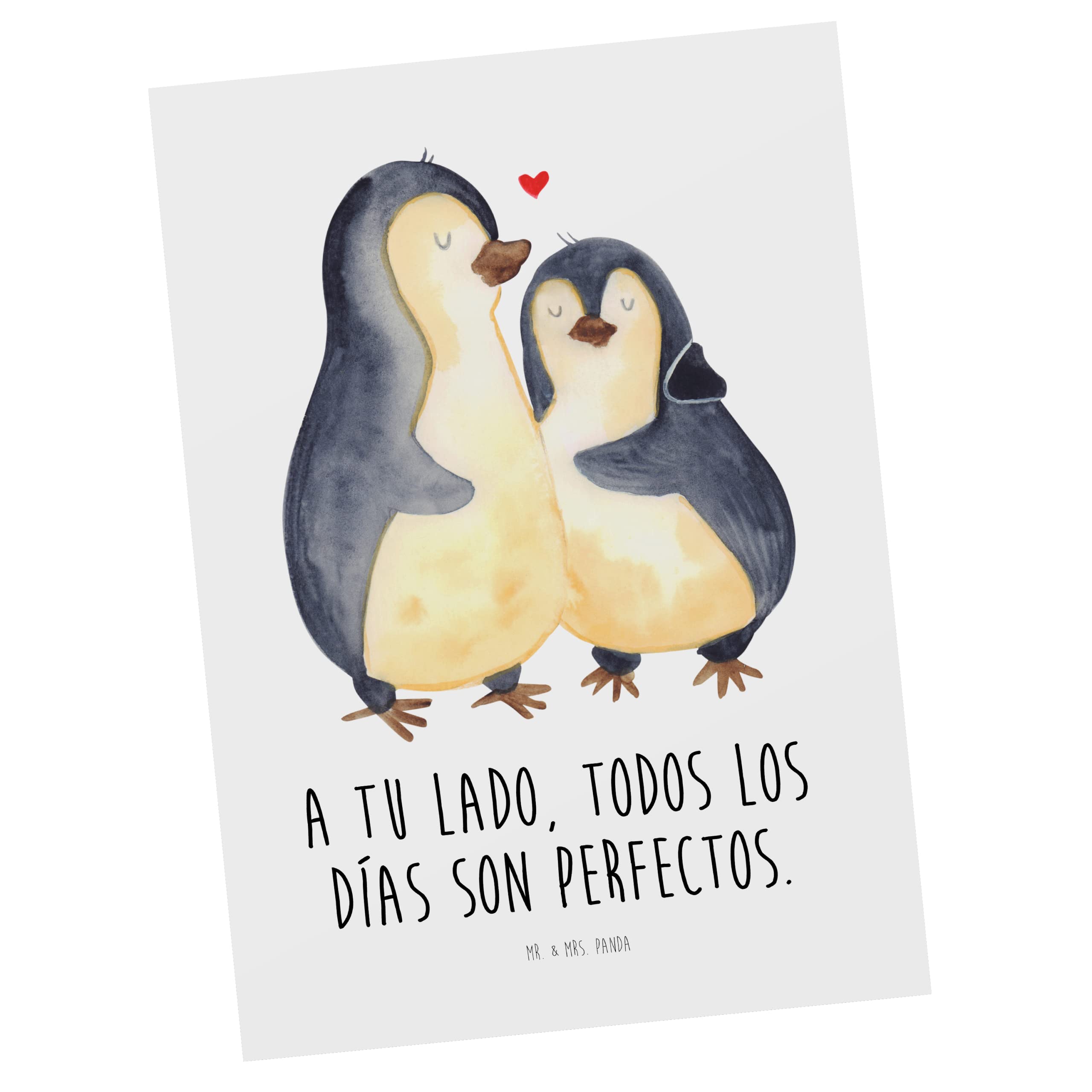 Old English Co. - Tarjeta De Navidad Para Marido, Diseño De Pingüinos Besando Amor En Navidad, Tarjeta Para él De Esposa, Marido, Tarjeta De Feliz Día Festivo, Interior En Blanco Con Sobre