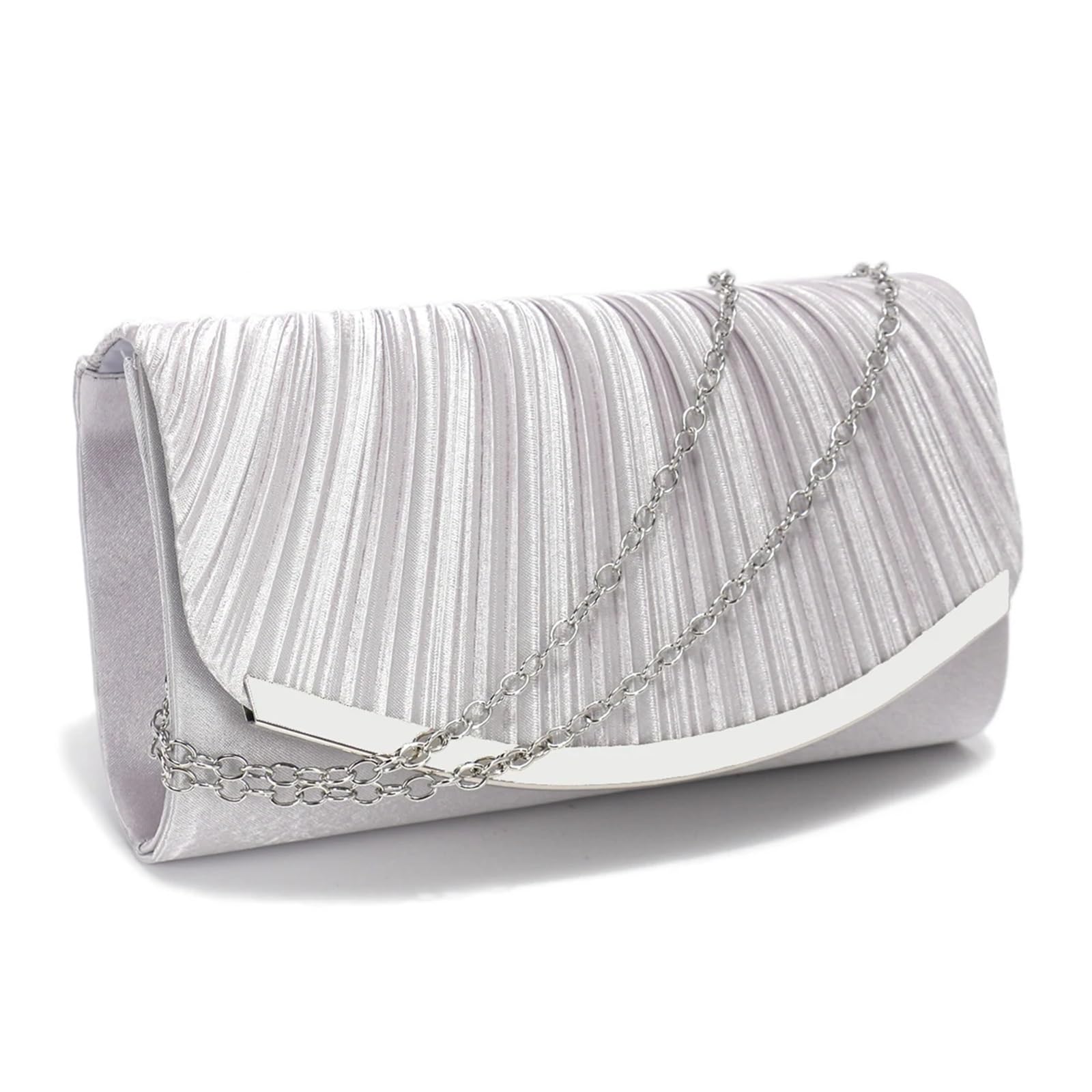 Bolso Mano Mujer Bolso de mano tipo sobre for noche, fiesta, boda, monedero plisado