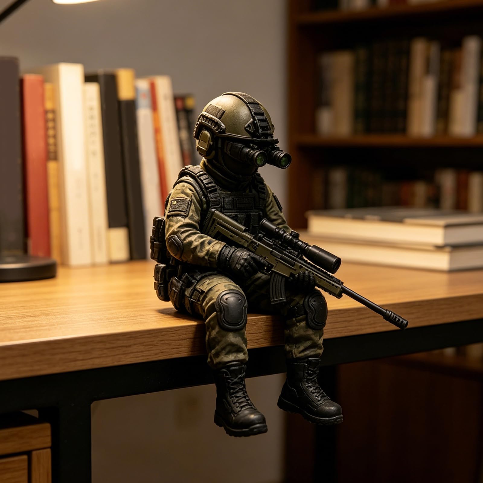HTU Tactical Mini Soldier Figurine, Exquisite Craftsmanship Tactical Soldier Collectible for Household Adults Men Indoors Use-Mini Soldier Figurine A