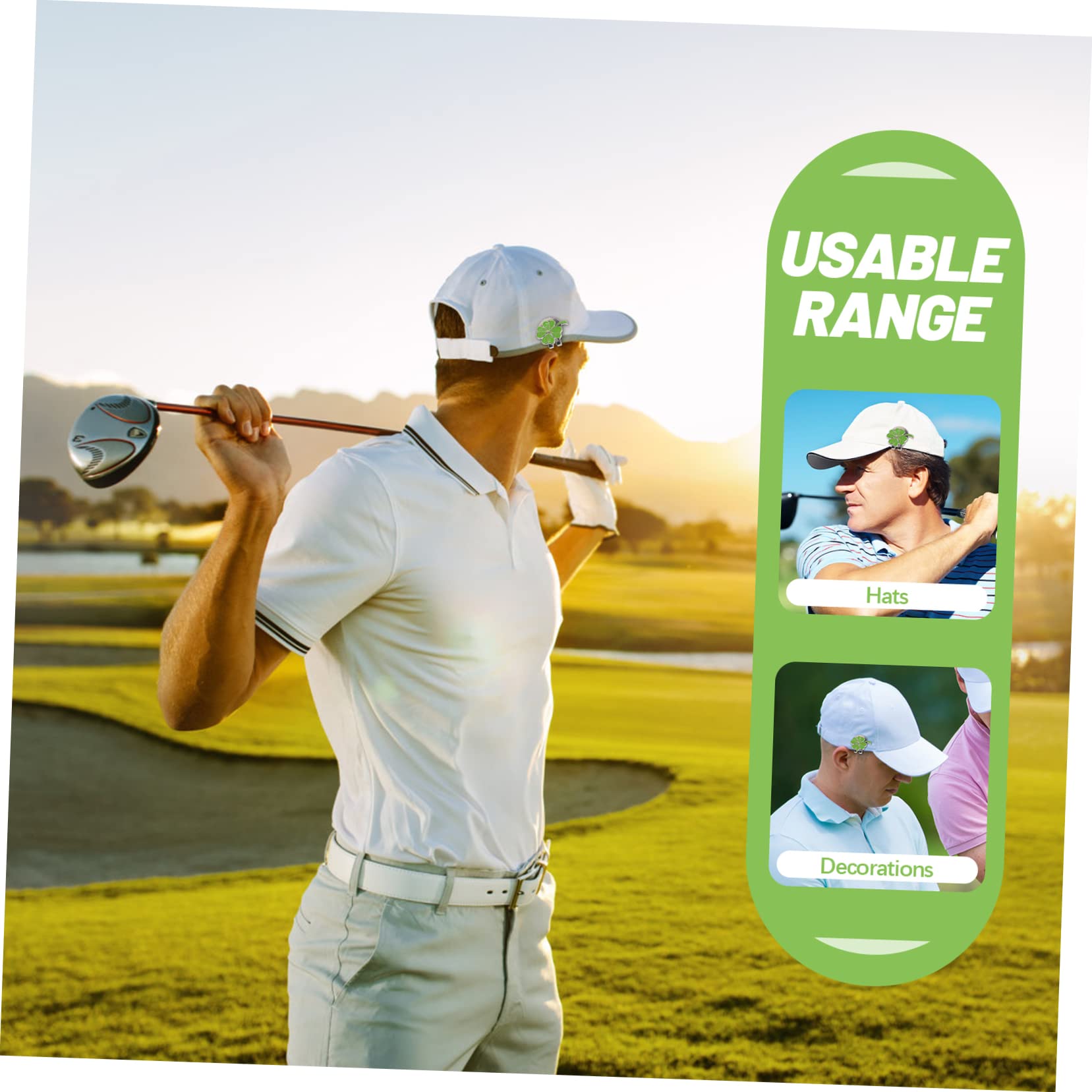 BESPORTBLE 4 Stück Golf-Hut-Clip Metallische Markierungsstifte Herren-Golf-Vexil-Hüte Für Männer Golf-Marker Hut-Clip Golfer-Geschenk Metall-Golf-Hut-Clip Golf-Hut-Clips Hut-Marker