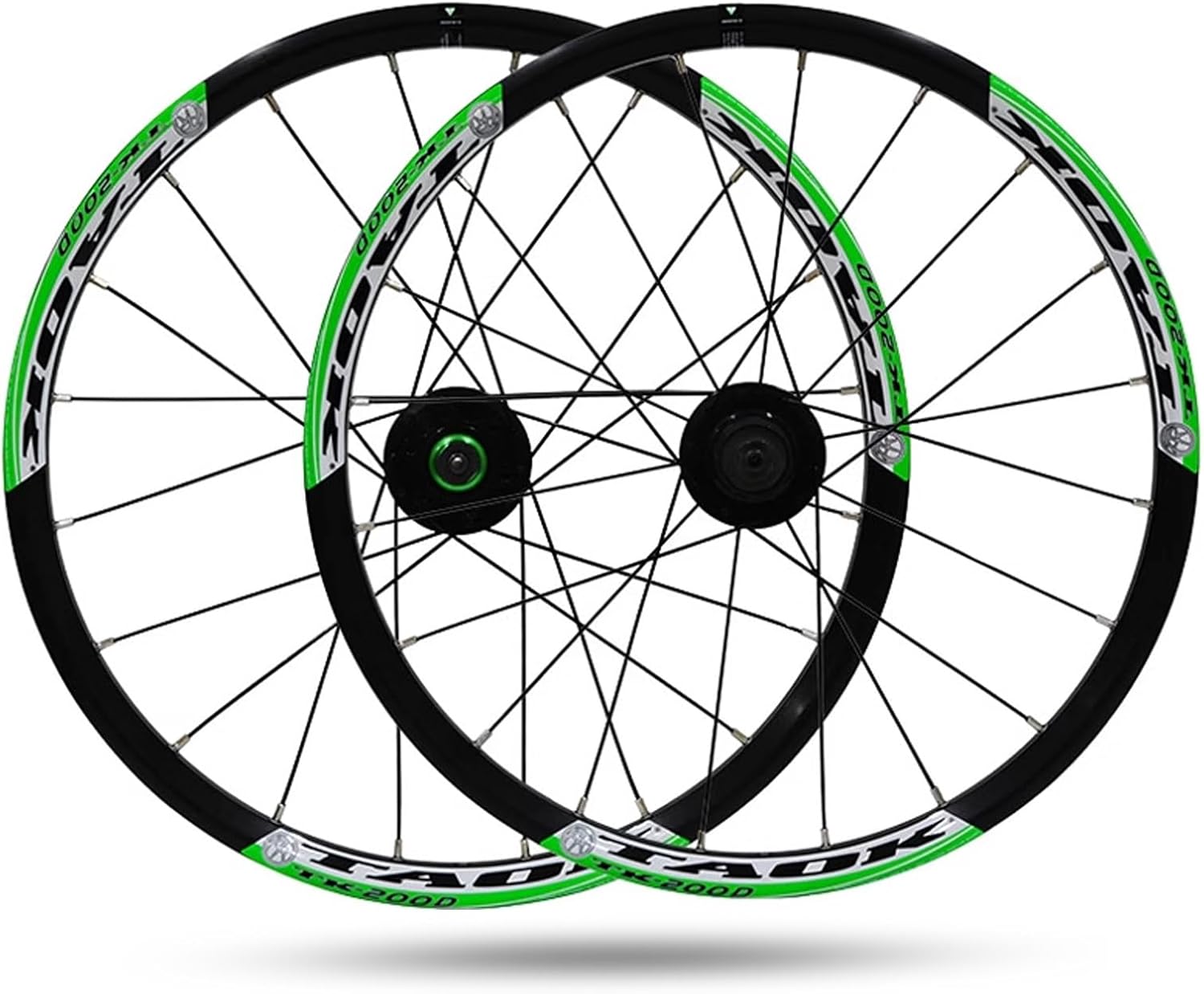 20 Inch BMX Wheelset 406 Mountain Bike Wheelset Aluminum Alloy Rim Disc Brake Wheels Front Rear QR Bicycle Wheelset Suitable 7-9 Speed