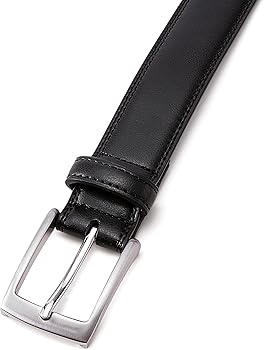 leather dress belt amazon MILORDE Men's Genuine Leather Dress Belt, Handmade, 100% Cow Leather,  Fashion & Classic Designs for Work Business and Casual (Basic Black, 28  (waist 26-27)) at Amazon Men's Clothing store
