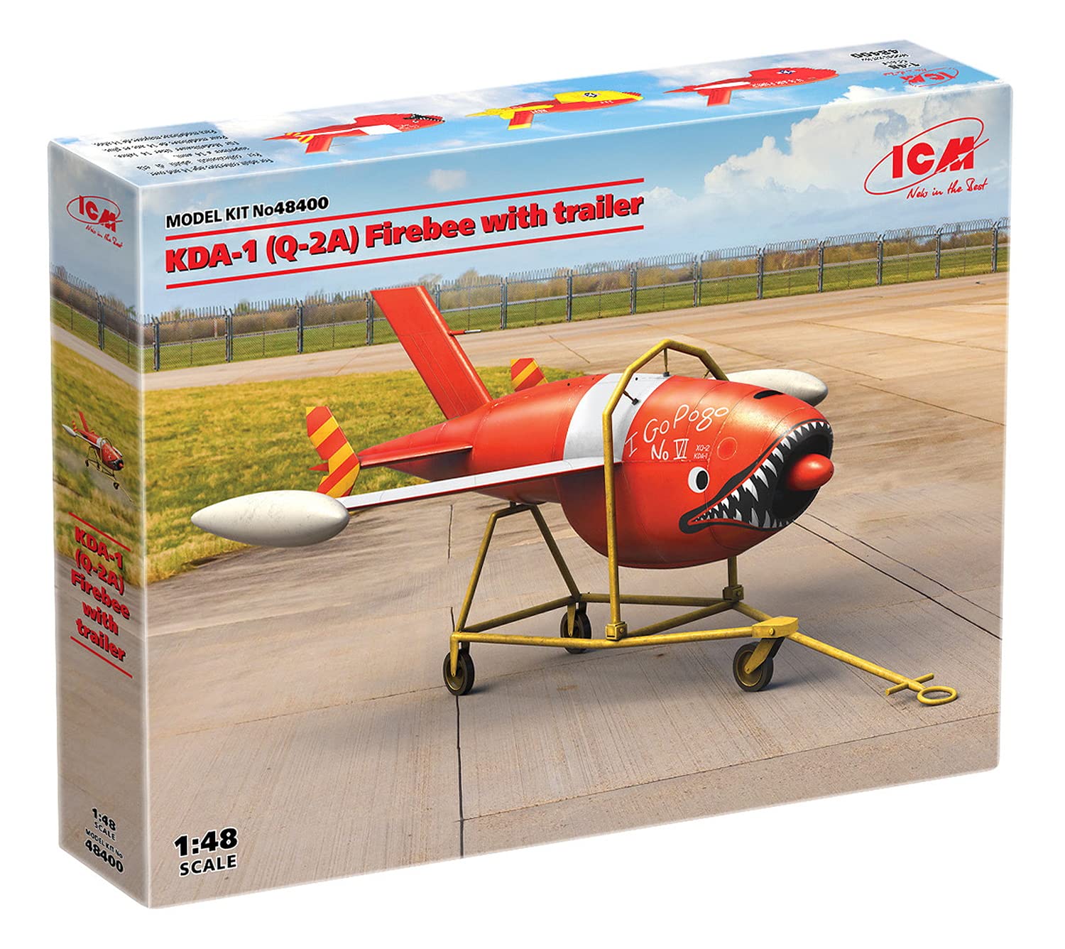ICM 1:48 - Q-2A (KDA-1) Firebee and Trailer Black