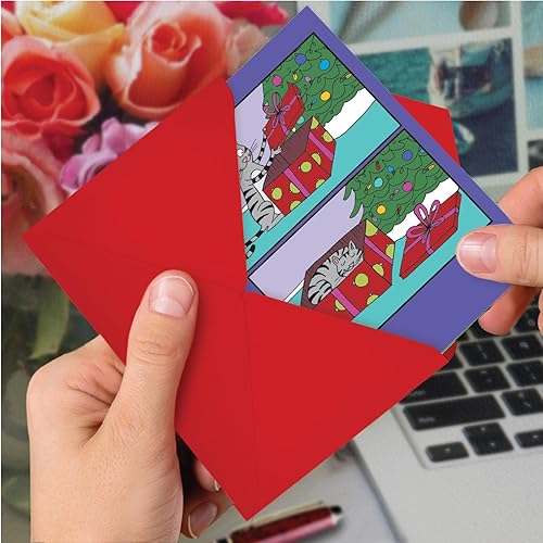 Miniatura 10 de NobleWorks Juego de 36 tarjetas de felicitación de Navidad españolas en caja con sobres de 5 x 7 pulgadas (1 diseño, 36 cada uno) Feliz Navidad
