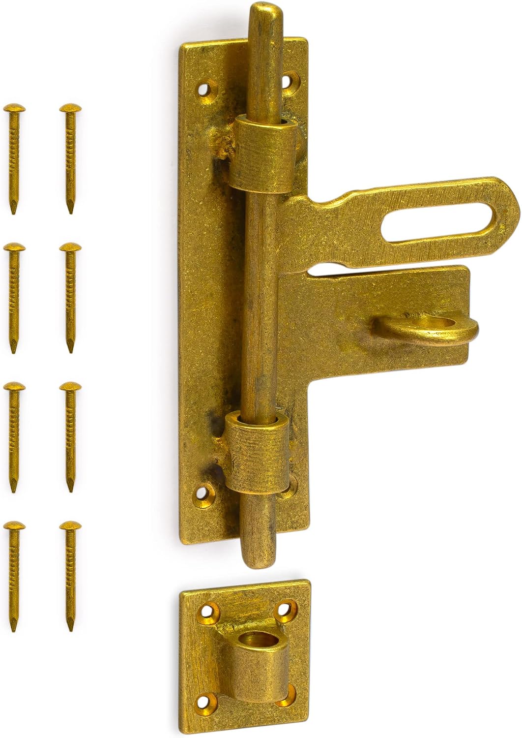 Hardware Philosophy Lockable Slide Latch Bolt Receiver 4.75 Inches - Architectural, Interior Design, Doors, Furniture Cabinet Customization Hardware