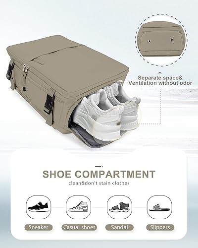 Miniatura 5 de bergsalz Mochila para mujeres y hombres, mochila de viaje para viajar en aviones, mochila universitaria ligera