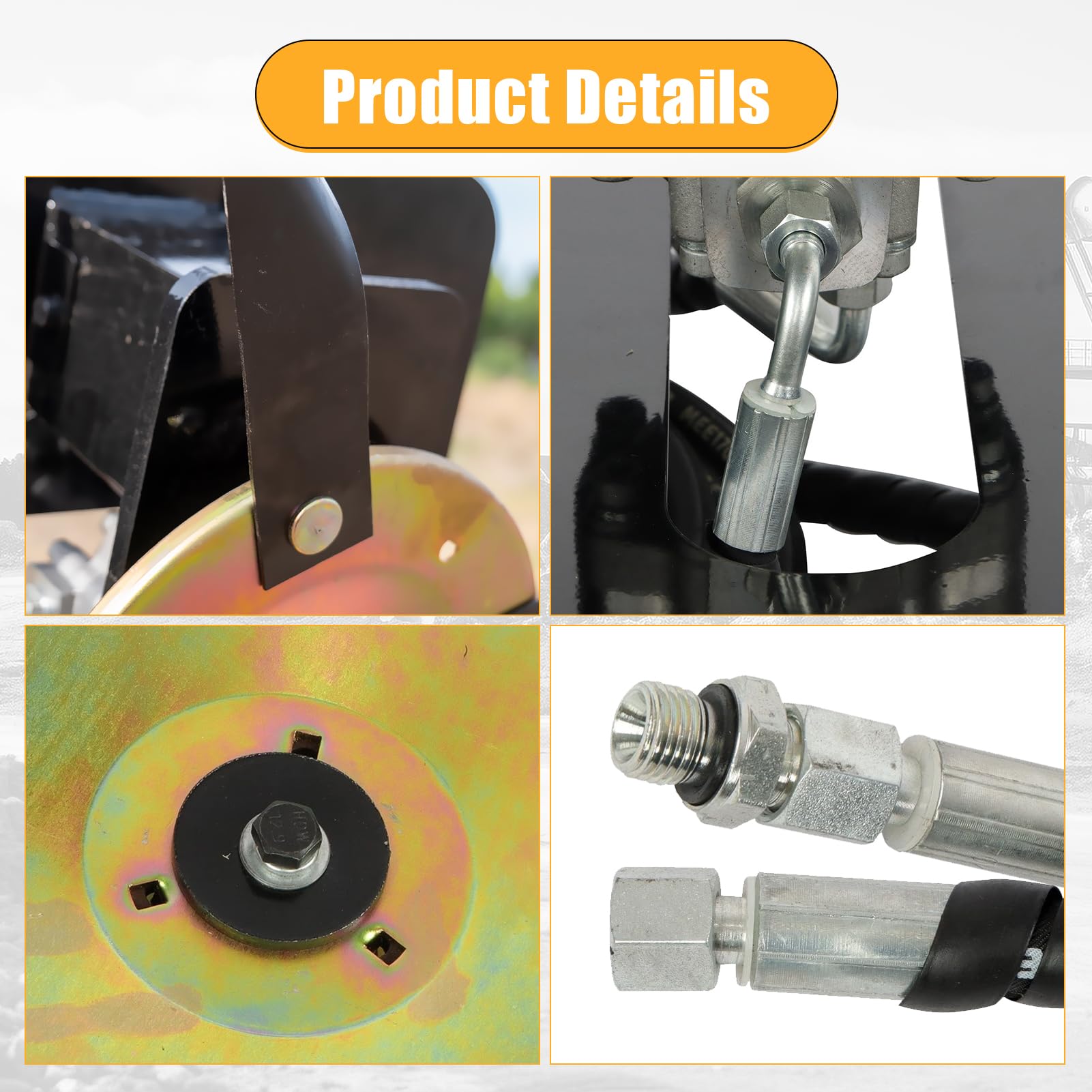 Desbrozadora rotativa para miniexcavadora 1–2 t, 2 pasadores | Accionamiento hidráulico, disco de corte giratorio, cuchillas reforzadas, para hierba maleza y ramas pequeñas, stock DE