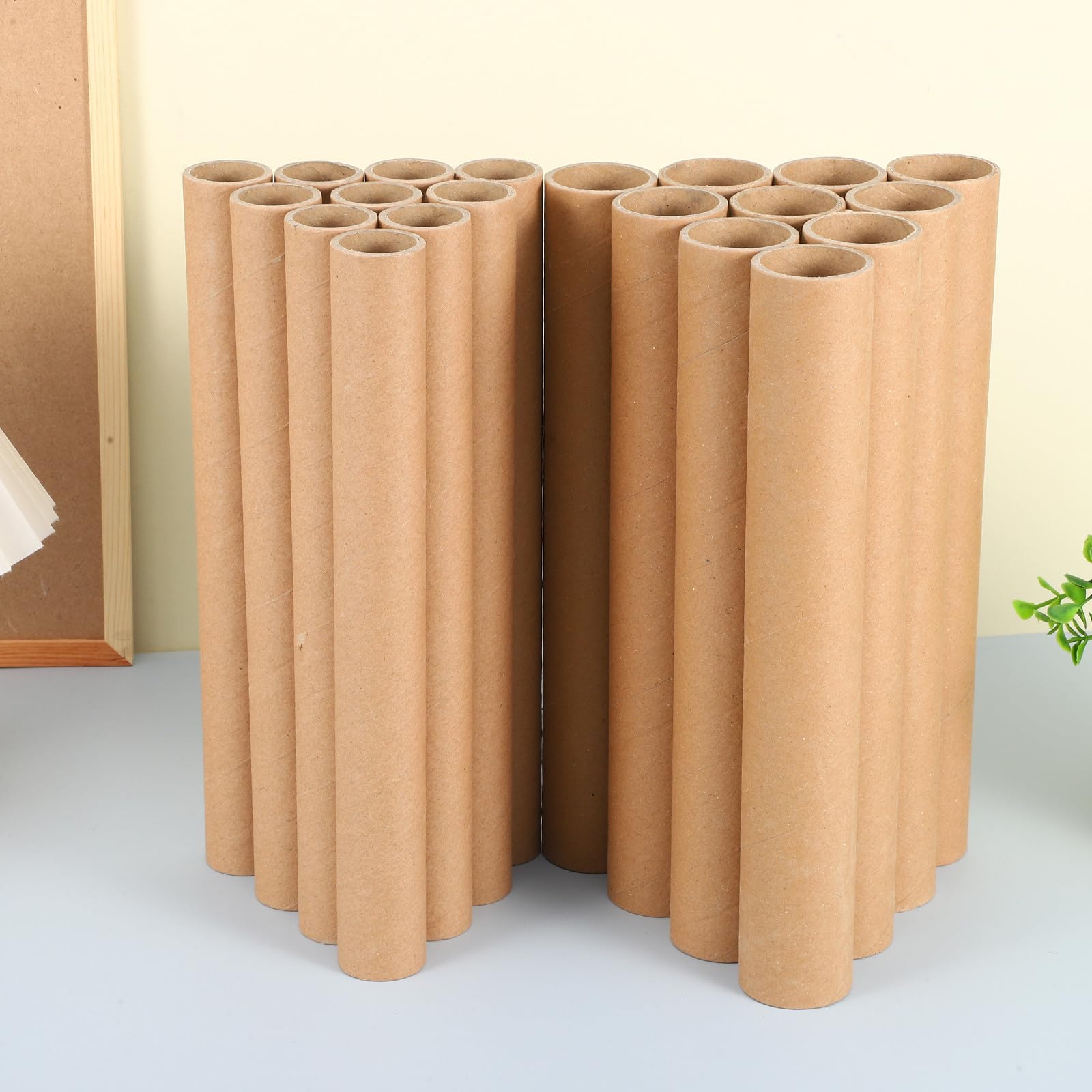 Cabilock Lot de 20 Tubes D'expédition : Tubes Ronds en Papier Kraft pour Fournitures Artistiques Et Projets de Bricolage - Cylindres en Papier pour Le Rangement Et L'organisation