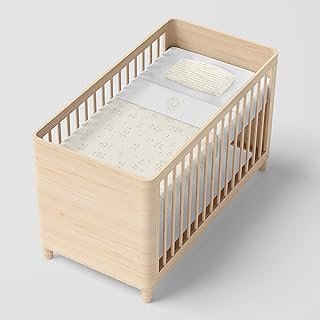 Jogo De Berço Papi Compose Tamanho Americano Com Vira Bordada Contem 03 Peças, Papi Textil, Amarelo, 01 lençol com elástico 1, 30m x 70cm x 12cm, 01 virol 1, 50m x 90cm, 01 fronha 40cm x 28cm