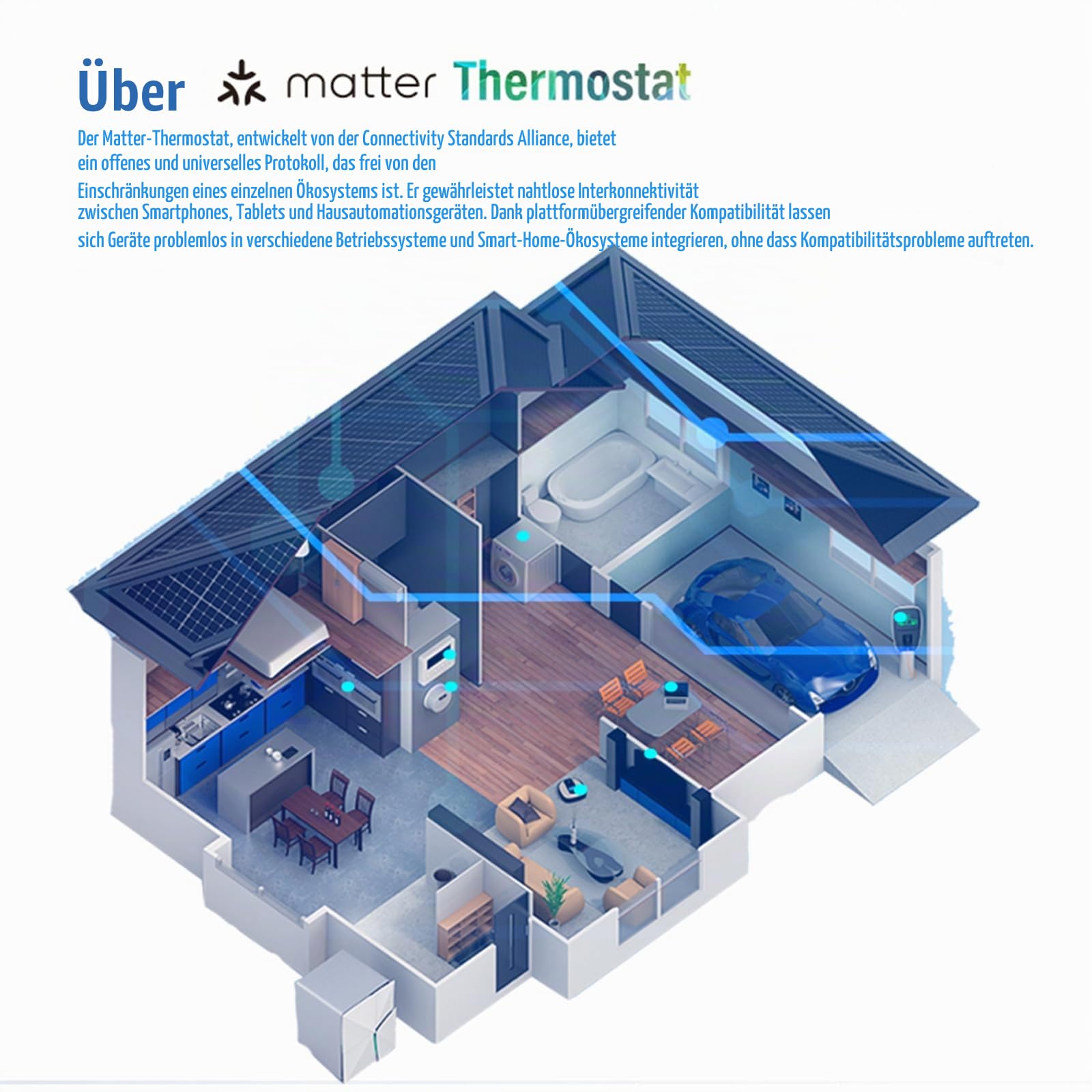 Matter Thermostat als Regler für elektrische Fußbodenheizung