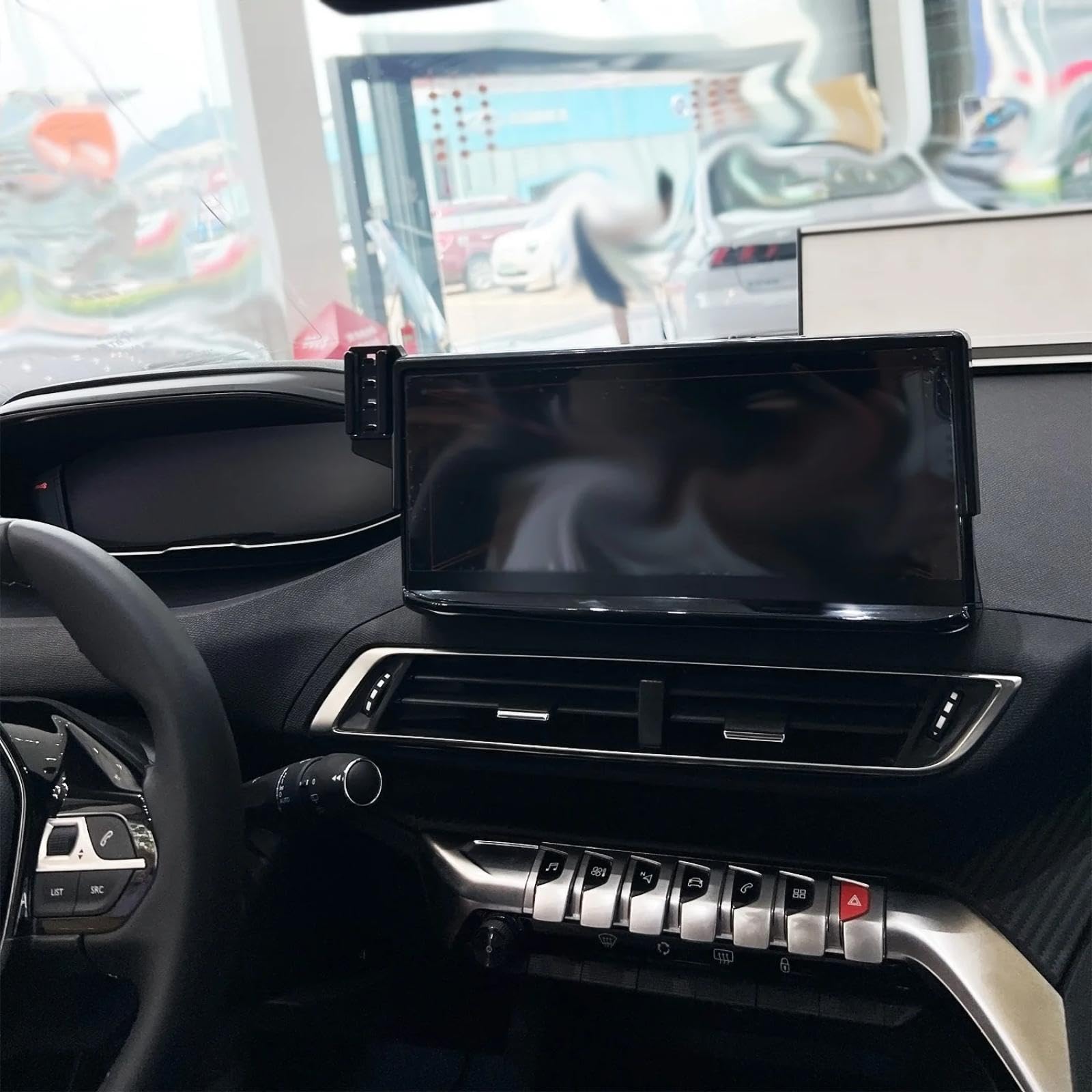 Soporte Móvil Coche para Peugeot 5008 2020-2023, Soporte para teléfono móvil de 10 Pulgadas para Coche con Clip para Rejilla de ventilación LHD