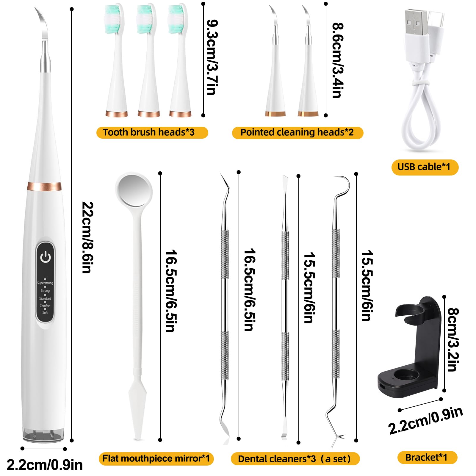SLE Kit Pulizia Denti Cane per tartaro e Macchie, Adatto per Cani e Gatti, Spazzolino Cane per la Pulizia dei Denti, per Animali Domestici
