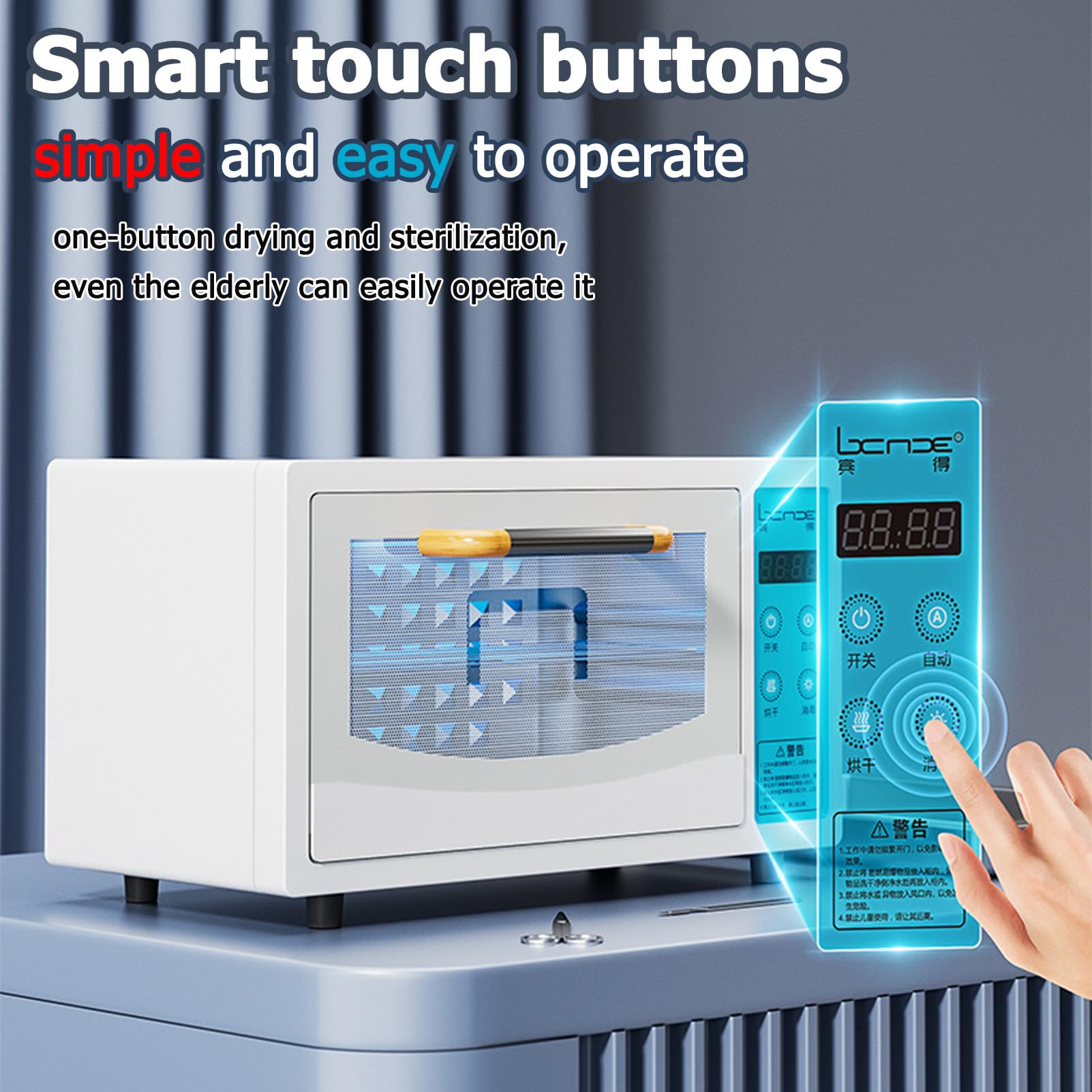 Gabinete esterilizador UV, dispositivo de desinfección multifunción para manicura y spas, gabinete de limpieza de alta temperatura y secadora para una desinfección eficaz