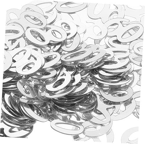 Miniatura 8 de Amosfun - Confeti de plástico con número 60 (1200 unidades), color plateado