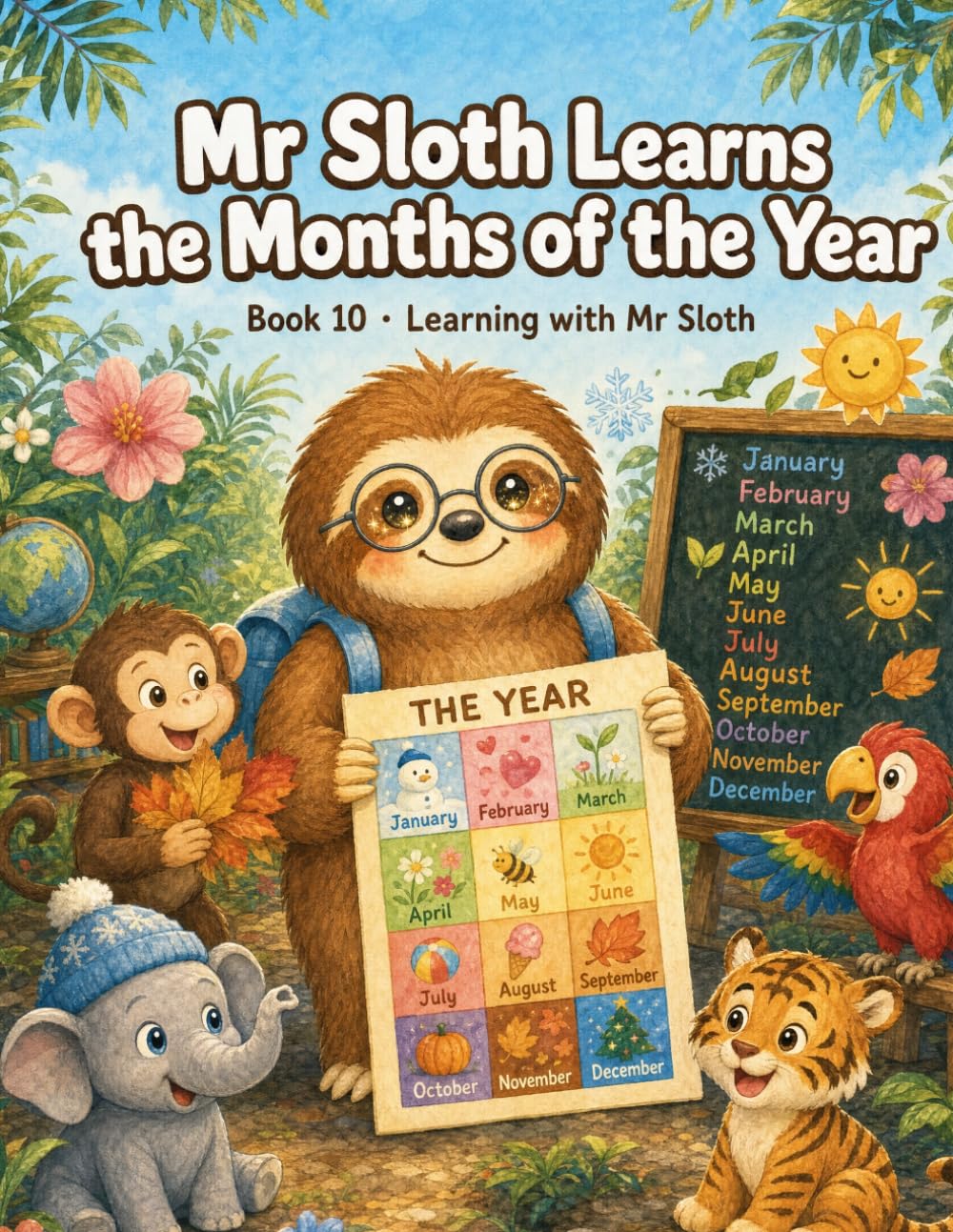 Mr Sloth Learns the Months of the Year: early learning children books