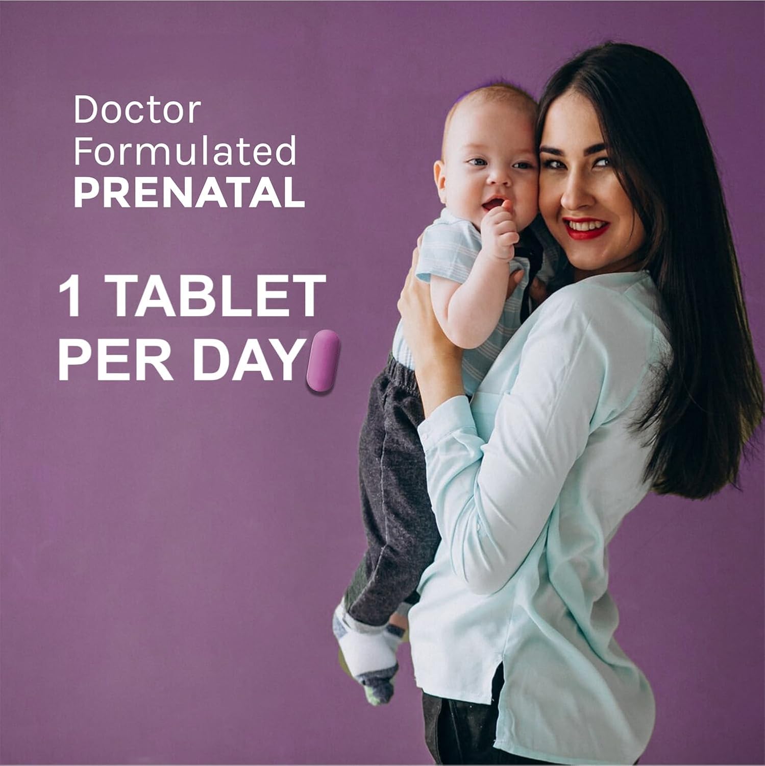 MedFertil Fertility Support, Prenatal Vitamins with Iron, Myo Inositol, Folic Acid, Iodine, Biotin and B Vitamins, 30 Tablets (1 Month Supply) - Elan Healthcare