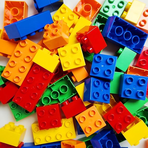 Cabeeskii Large Building Blocks, 60PCS Big Building Bricks Sets for Age 3-5, Compatible with Duplo Building Blocks Ideal Toy for Toddlers from 3 Years