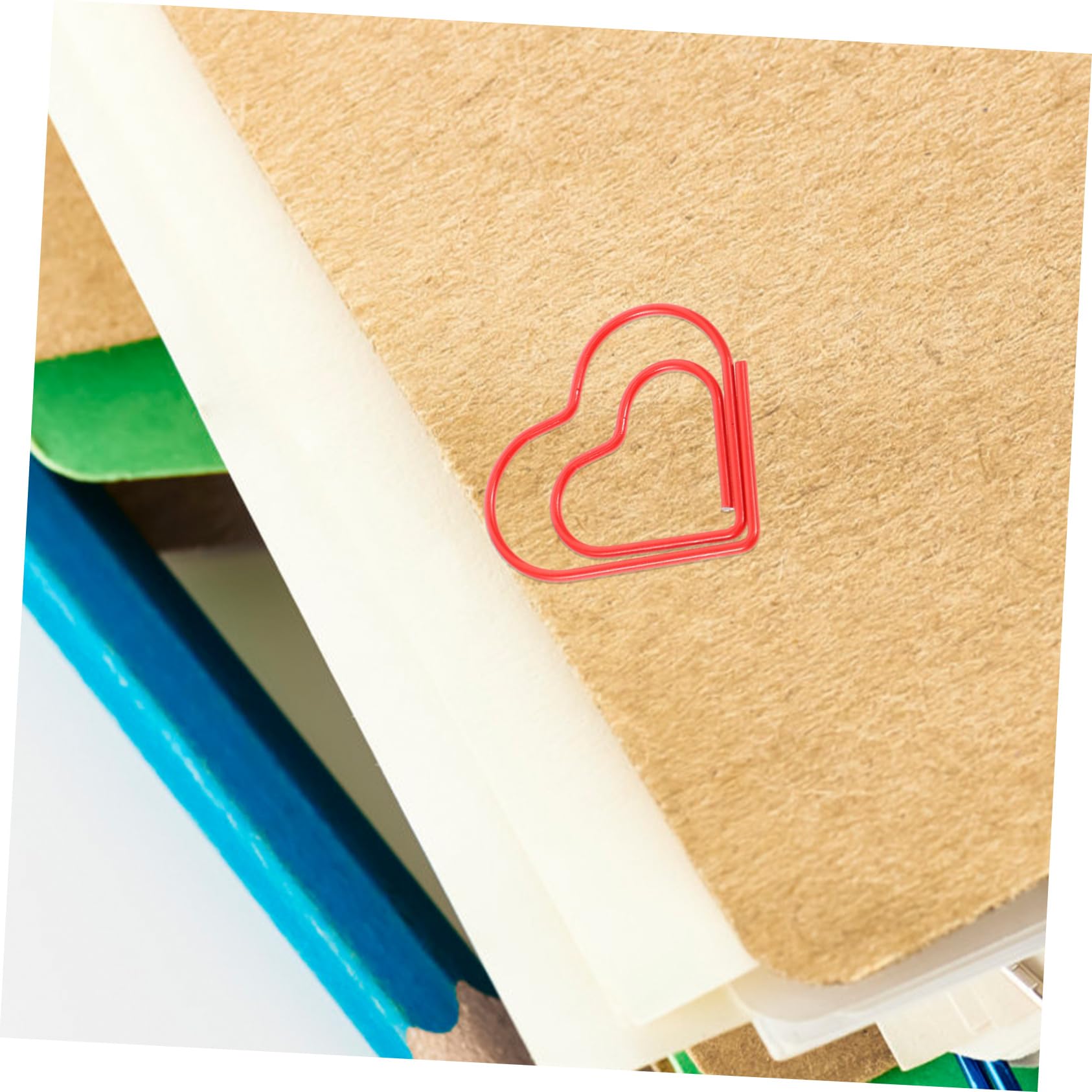 Lurrose 300 Stk Rote Herz Büroklammern Clips Umschlageinlagen Hochzeit Scrapbook-büroklammern Lesezeichen Kleine Büroklammern Mini-bindeklammern Mini-ordner Mittlere Heftklammern Fotoclip
