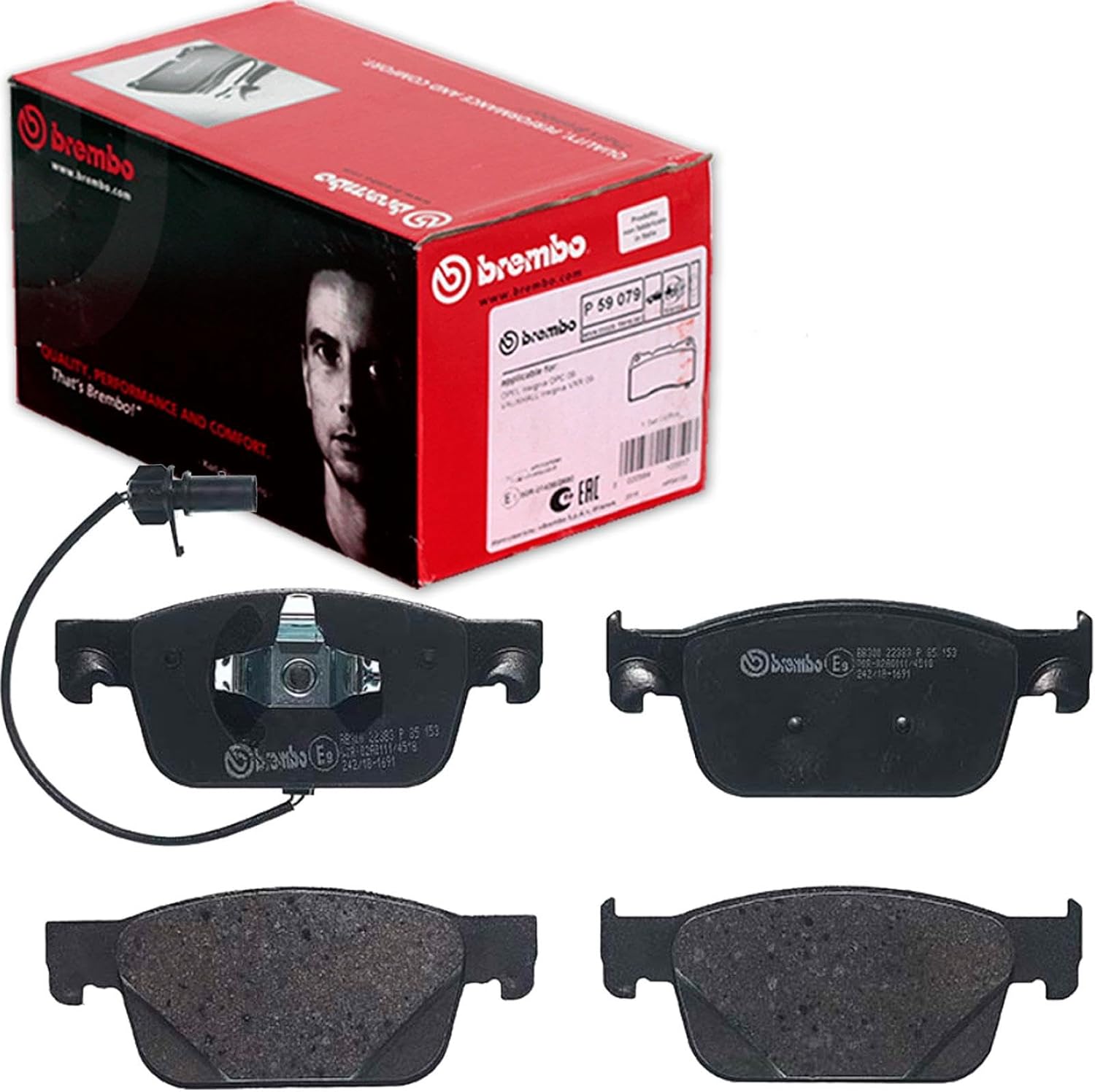 Brembo P85153 Low-Met Front Disc Brake Pad Set AUDI OE# 8W0698151Q