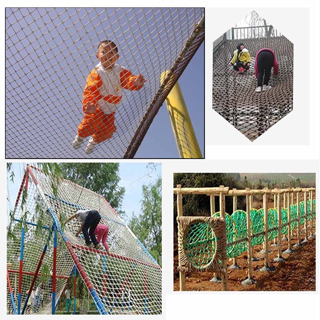 Generisch Kletternetz für Kinderspielplätze im Freien – Doppellagiges Sicherheitsnetz für Spielgeräte im Garten (1 x 1 m, 6 mm Seil) – Robustes und unterhaltsames Spielgerät für Kinder