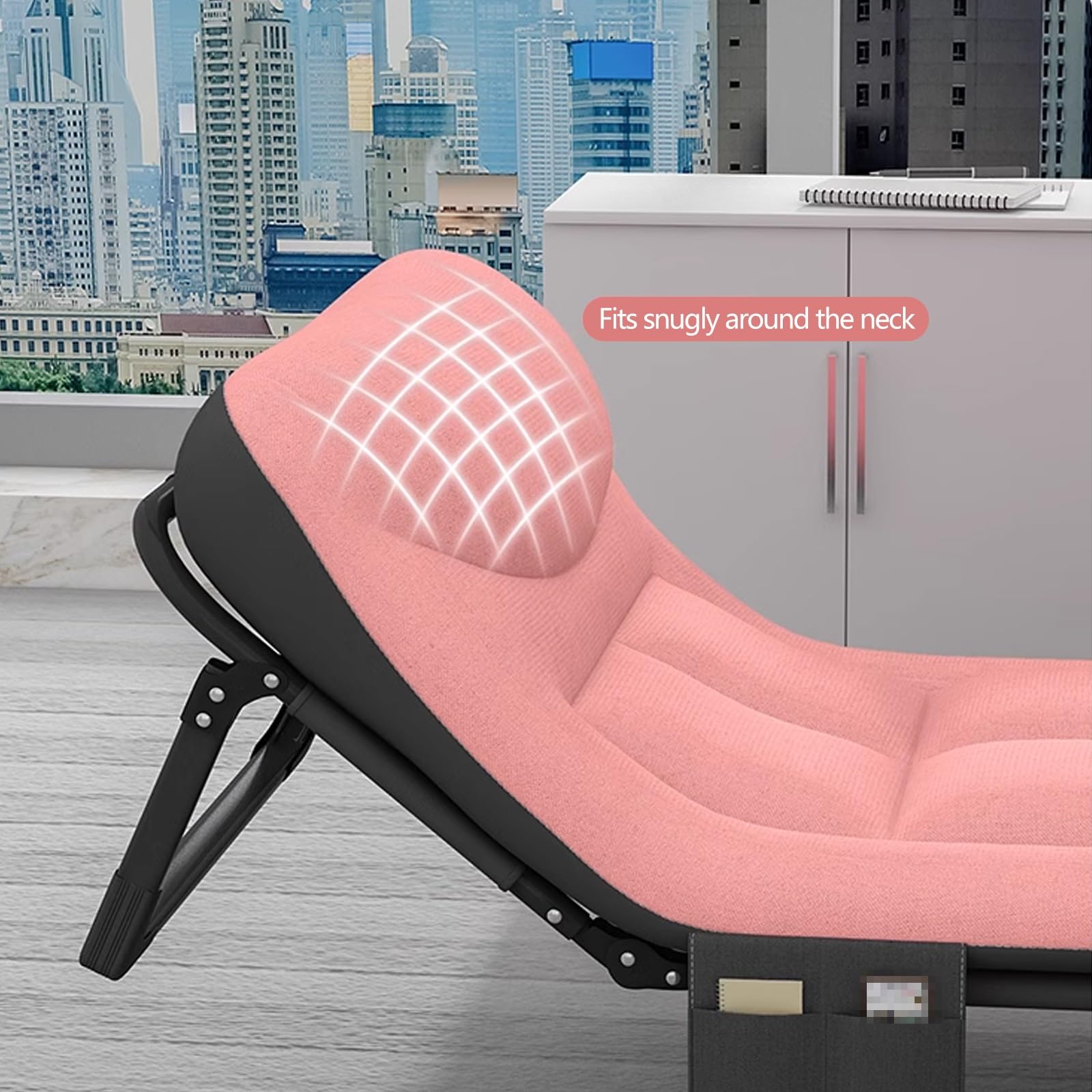 Reisebett Erwachsene Klappbar Camping Bett 6 Fach Verstellbare Rückenlehne Notbett Gästebett mit Antis Rutsch Matte Tragbares Bett(Gray A)