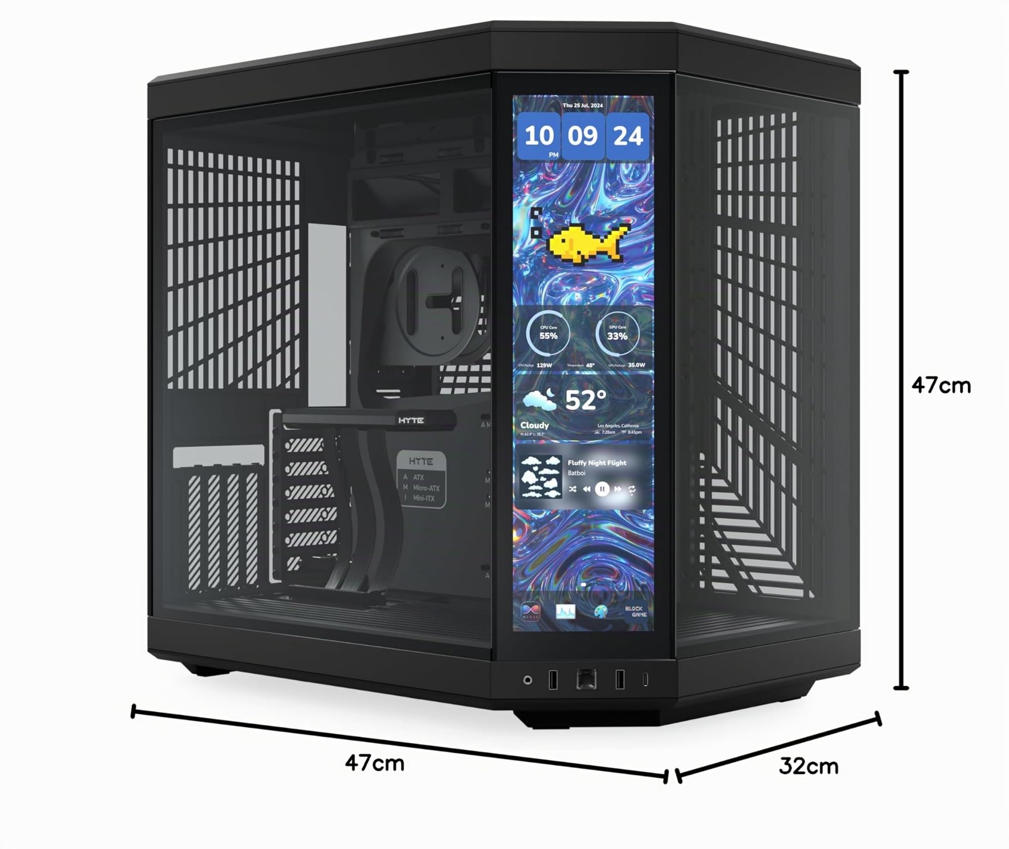 Hyte Y70 Touch Infinite Midi Tower Nero (hyte Y70 Touch Infinite Case Pitch Black)