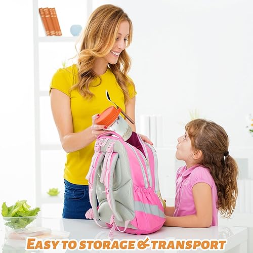 Miniatura 4 de Paquete de 6 recipientes de avena con tapas y cucharas, tarros de vidrio de 16 onzas con tapas, almacenamiento hermético a prueba de fugas para