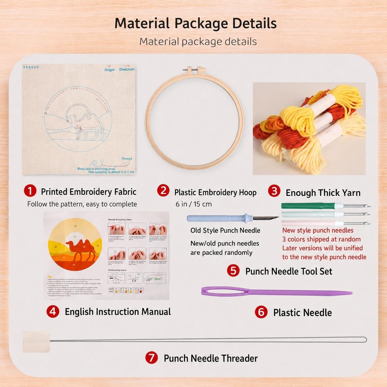 Kit di aghi da punzonatura, kit di aghi da punzonatura per adulti per principianti, kit da ricamo per principianti, kit da ricamo con paesaggio con nuvole lunari, set di aghi da punzonatura (set 1)