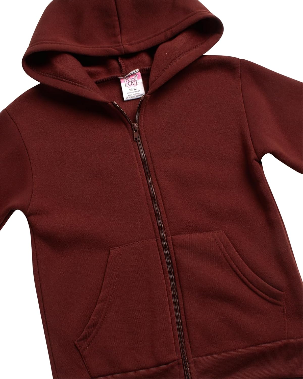 Real Love Girls Sweatshirt - 2 Pack Soft Fleece Girls Zip Up Hoodie Sweatshirt - Casual Athletic Tops (Sizes 7-16) - Image 3