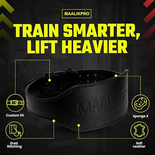 Miniatura 3 de Cinturón de cuero para levantamiento de pesas con hebilla ajustable, gimnasio, entrenamiento y entrenamiento de pesas, cinturones de levantamiento