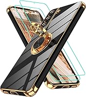 Vista 11 de Gritup Funda para Samsung Galaxy A14 5G: Funda para Samsung A14 2 piezas, protector de pantalla, soporte de anillo de rotación de 360°, soporte