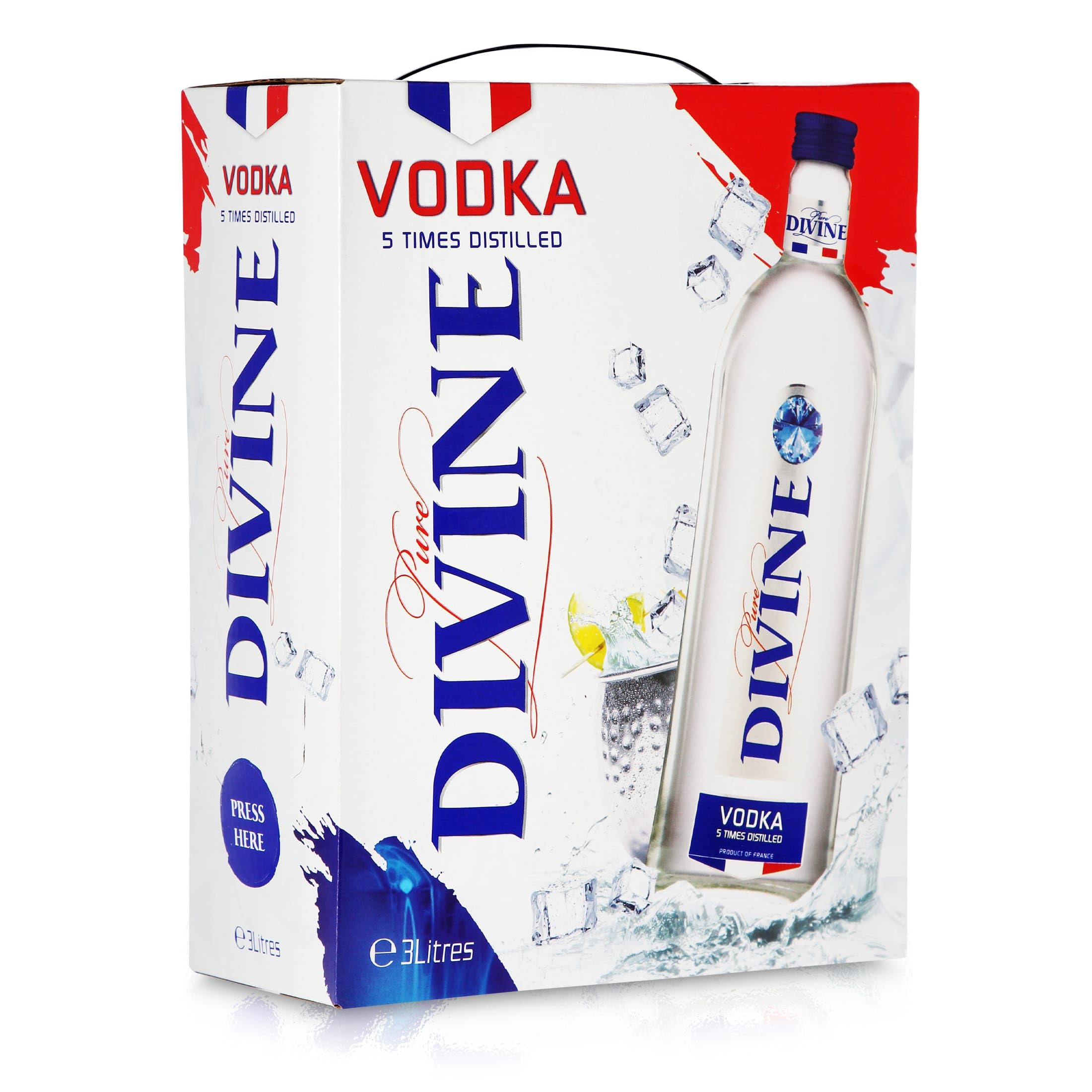 Bag-in-Box - Vodka Pure Divine 3 L. - Spirituosen - Wodka (4x 3L)