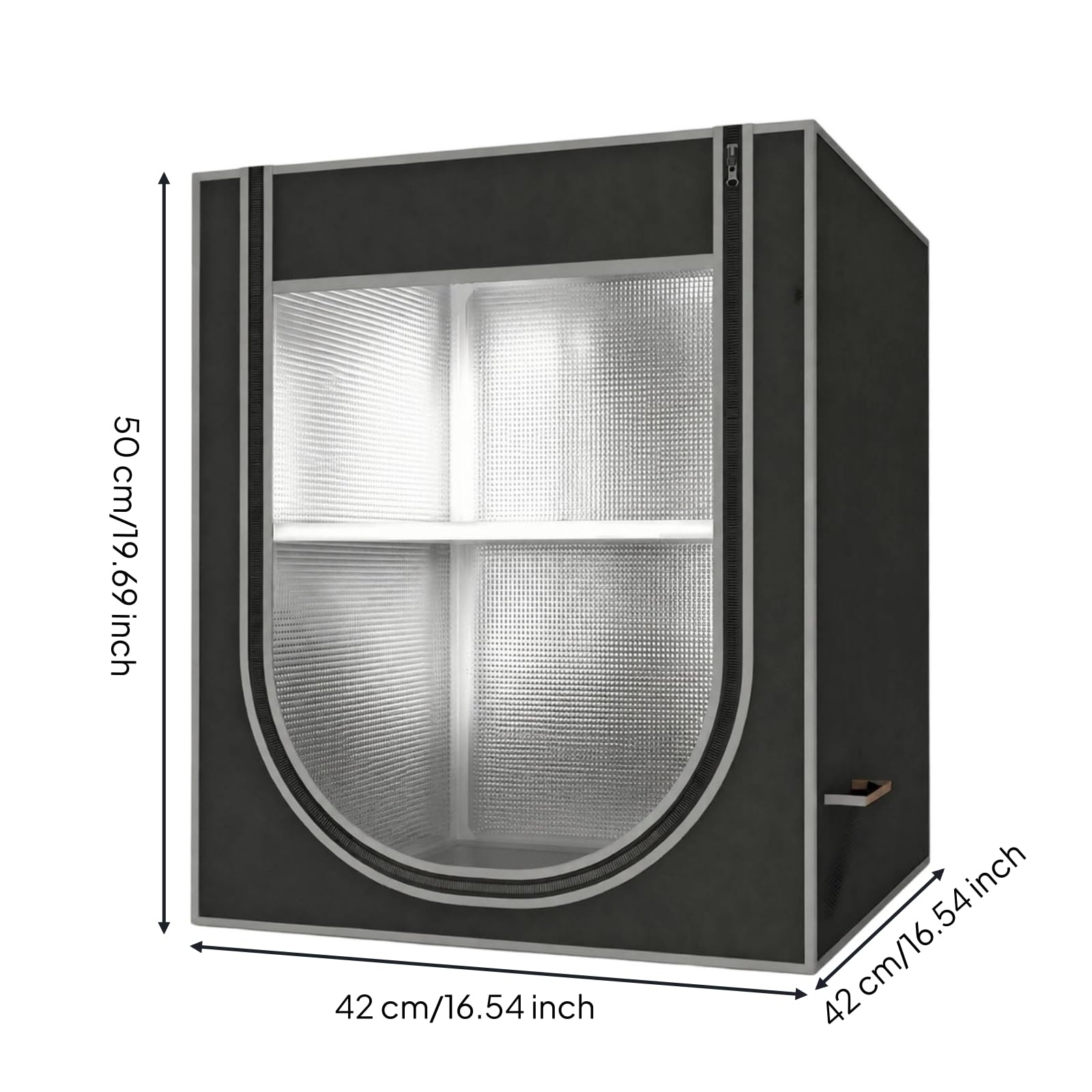 Filament-Aufbewahrungsbox mit Sichtfenster feuchtigkeitsgeschützt Filament-Tasche mit Reißverschluss platzsparend Aufbewahrungsbox für Hobbyraum, Grau