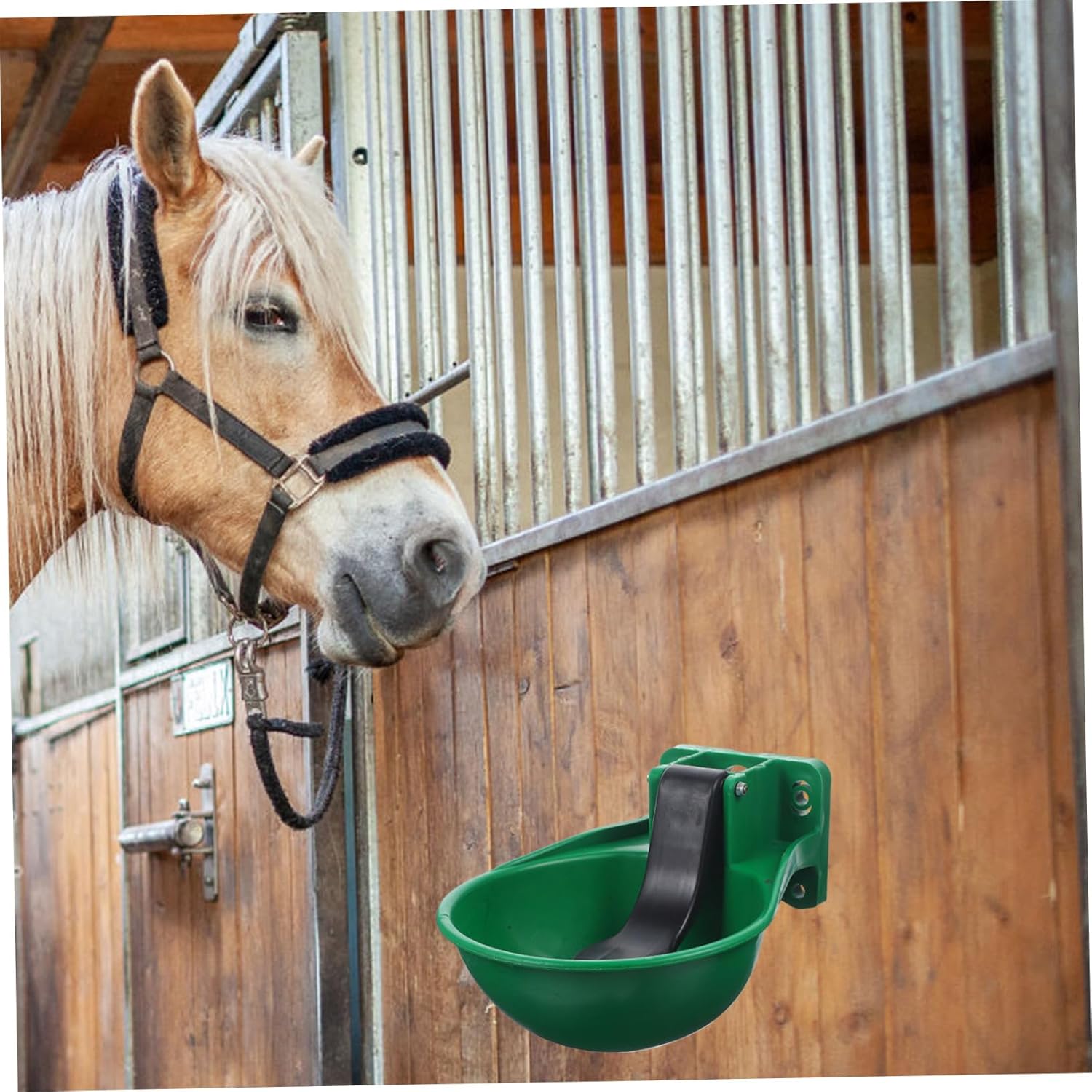 1pc Livestock Water Bowl for Cattle Large Capacity Cast Iron Water Bowl Copper Valve Automatic Cow Water Fountain