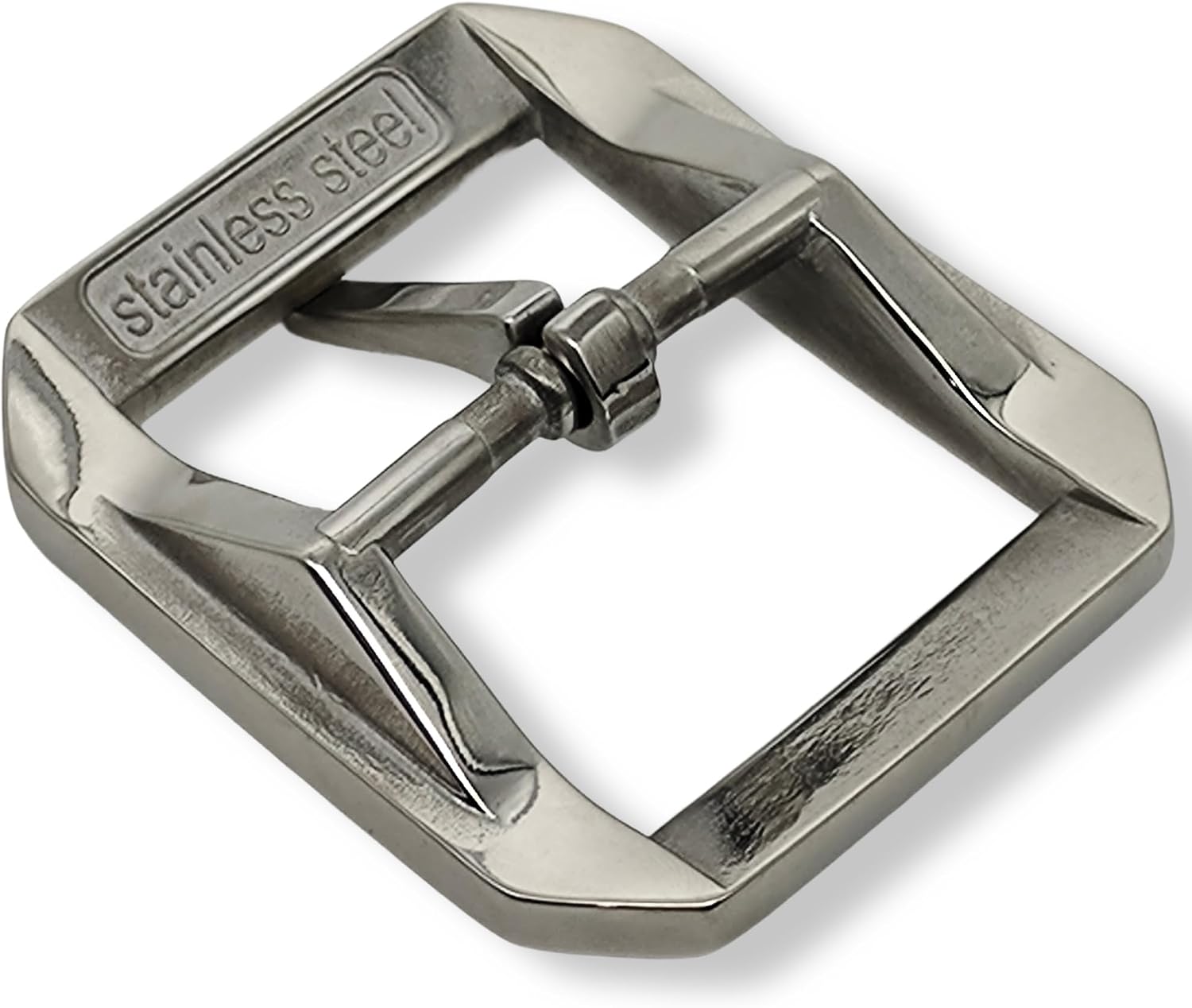 Heavy Duty Stainless Steel 1.5" -1.57"(3.8-4cm Wide Single Prong octagonal shape Belt Buckle image 4