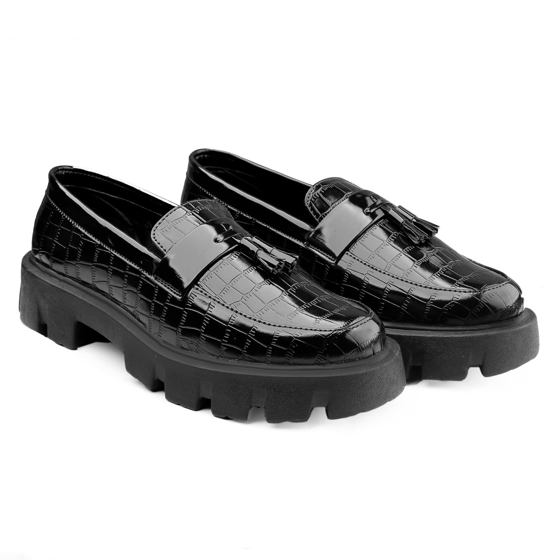 bxxy Men's Synthetic Patent Material Casual and Loafer Tessel Sneaker Slip-On Shoes-picture-39