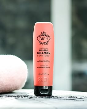 RICH Pure Luxury Repairing Collagen Conditioner for Dry & Damaged Hair - Deep Conditioning & Moisturizing Hair Repair Treatment - Hair Proteins, Collagen, Marula Oil & Macadamia Nut Oil - 6.75 Oz