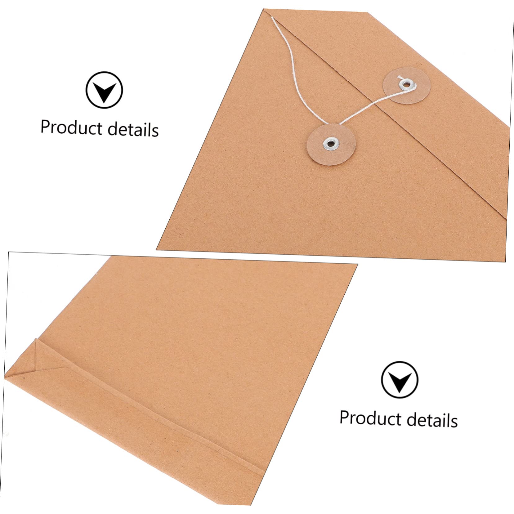 STOBOK 50pezzi Borsa per Documenti in Carta Kraft Vuota Organizer per Documenti di Formato Busta Portadocumenti Chiusura Bottone per Archiviazione Scartoffie Lettere Ricevute