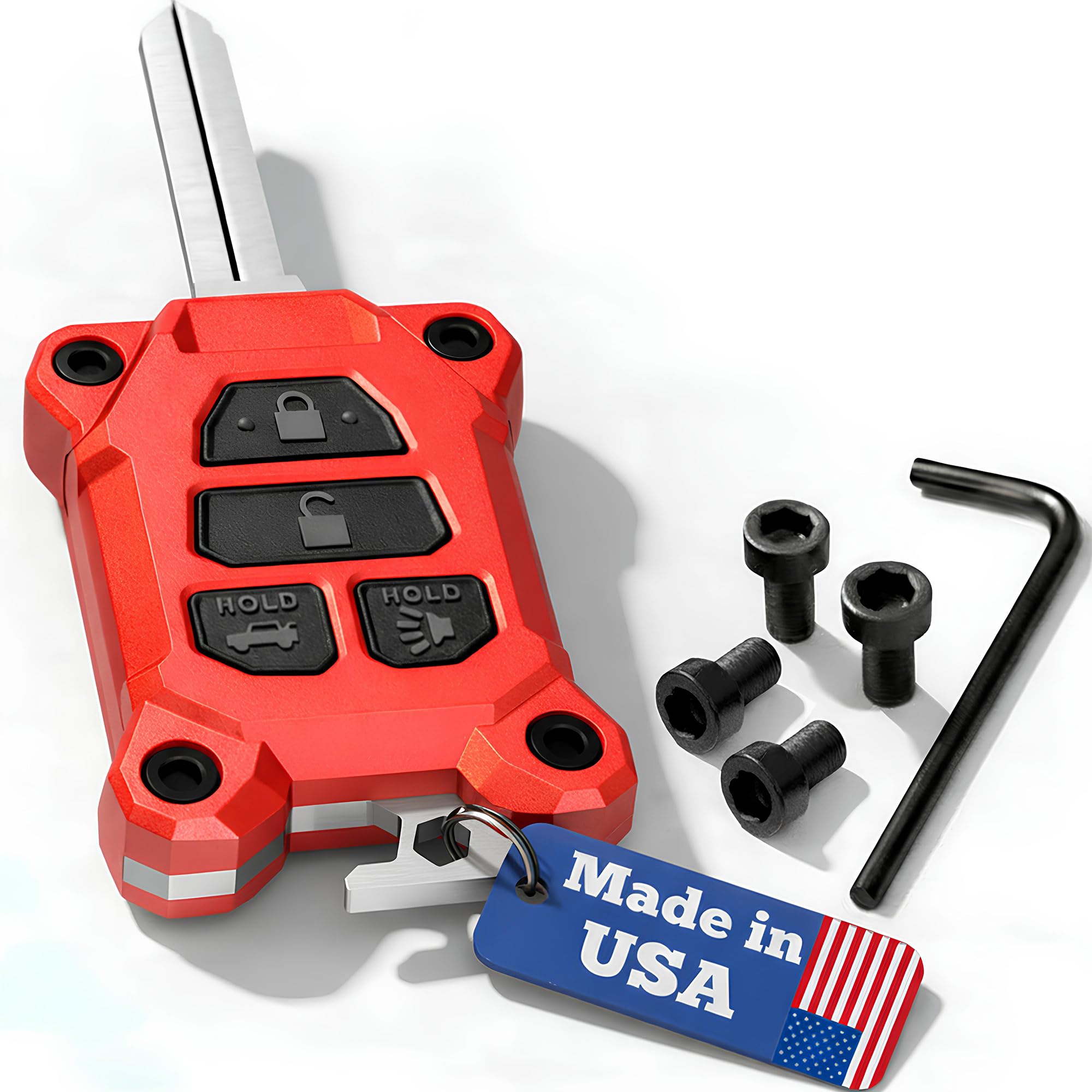 Coque de clé Tacoma cassée solution de remplacement rouge avec décapsuleur - 8