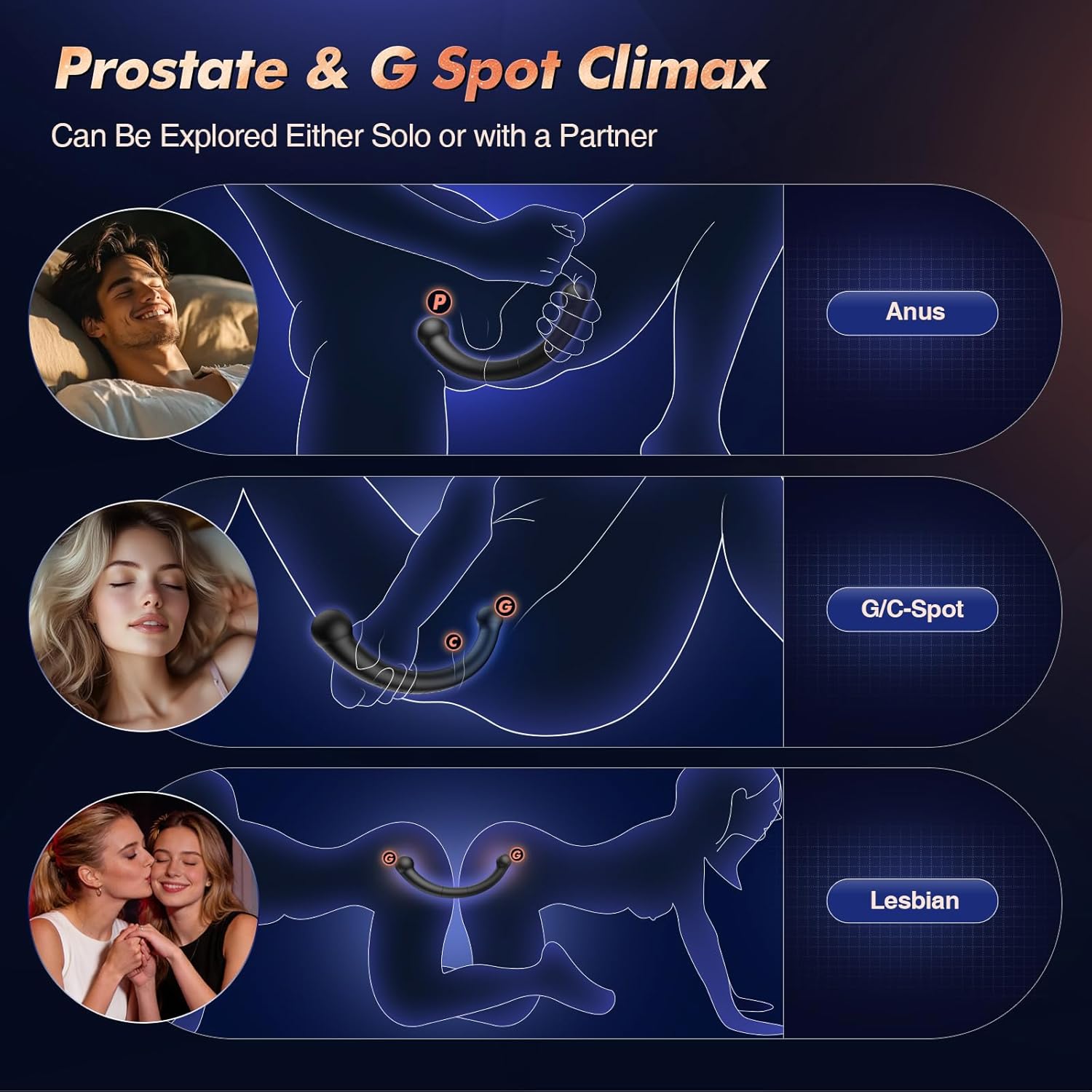 BEISAR Vibrating Prostate Massager Stick, Butt Plug Adult Anal Toys Male Sex Toys for Men Beginner Experienced User Women Sex Toy with 10 Vibrating Anal Vibrator Plug G Sopt Dildo Wand for Couples