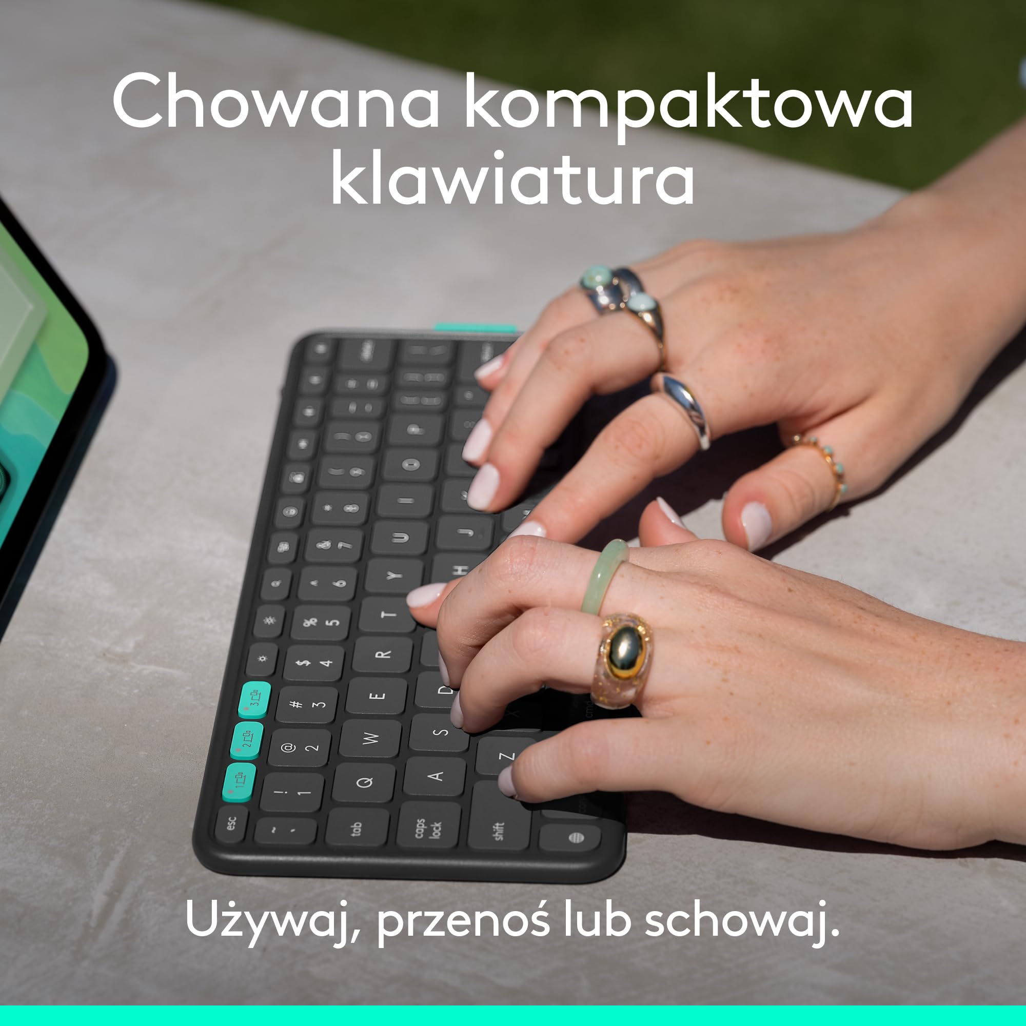 Logitech MX Anywhere 3S Kompaktowa Bezprzewodowa Myszka + Flip Folio, etui klawiaturą do iPada Pro (M4) i iPada Air 11 cali(M2 i M3)(5. gen — 2024 r.)chowane etui ochronne z Bluetooth,QWERTY US INT'L