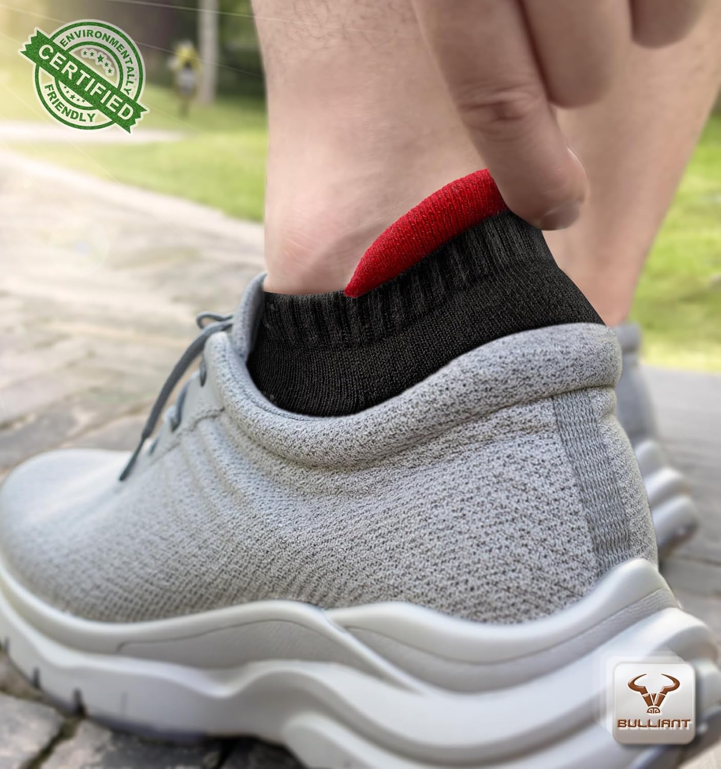 BULLIANT Women Ankle Socks, Active Low-Cut Sock Cushioned Footbed Arch Support for Running Walking Sneakers - Image 3