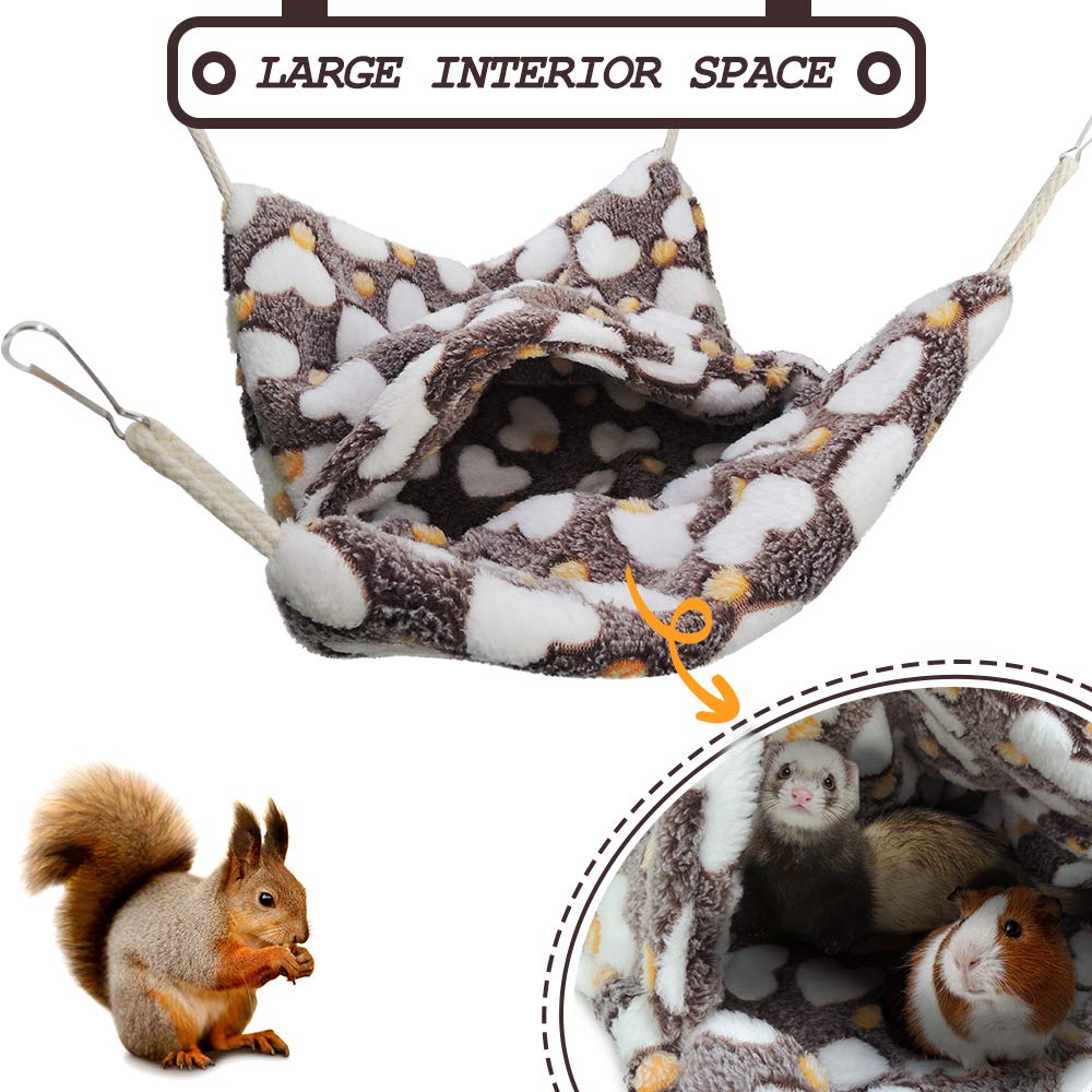 HOMEYA Meerschweinchen-Hängetunnel – 2-in-1 Als Hängematte & Versteck, 30x30 Cm, Für Kleintiere Wie Chinchillas & Hamster