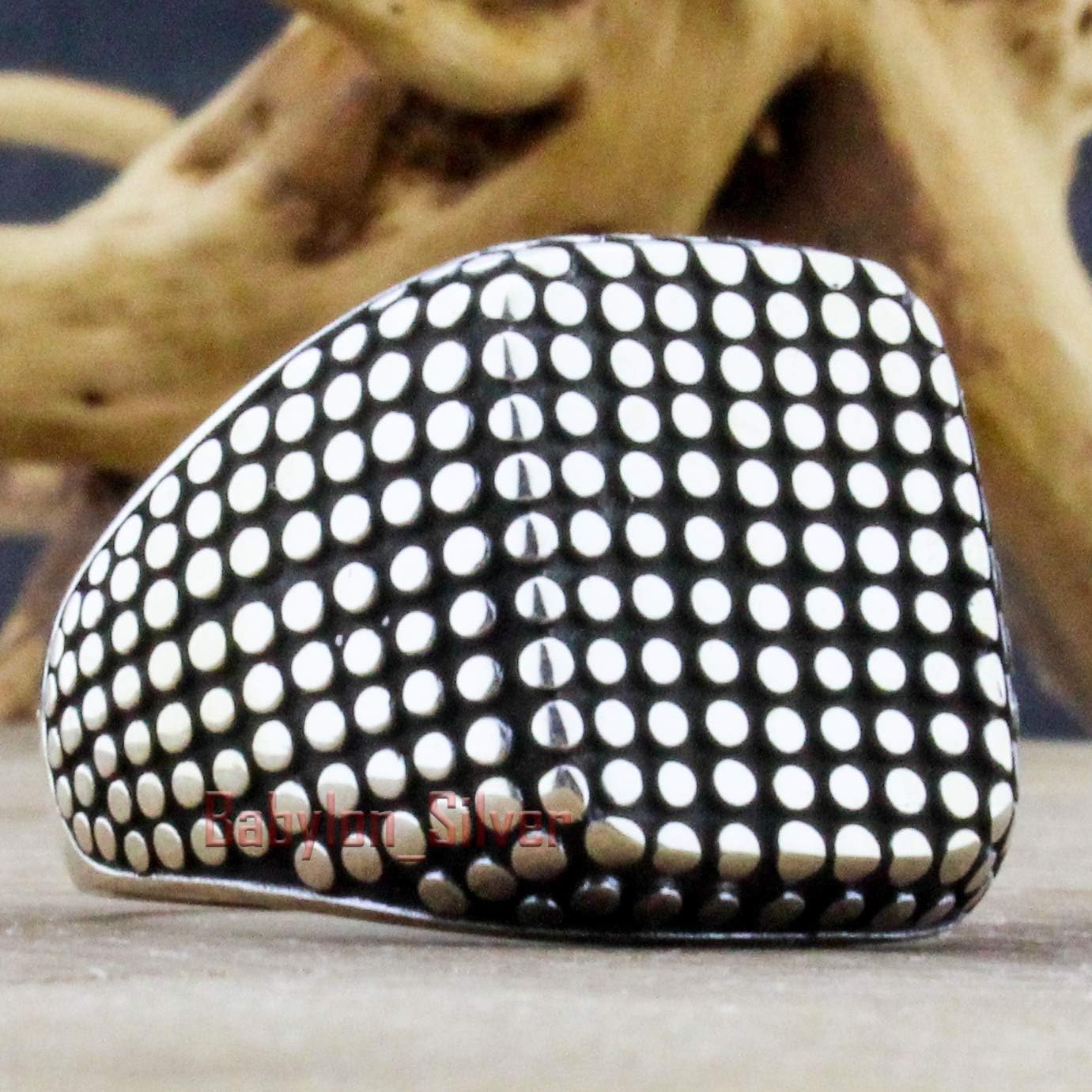 Solid 925 Sterling Silver Heavy Luxury Turkish Men's Ring - Image 3