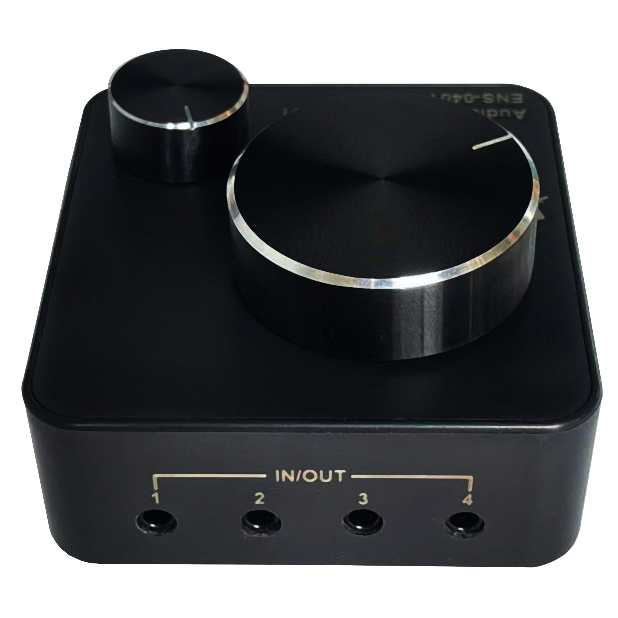 Conmutador de audio, AUX de 3,5 mm estéreo (negro, 4 puertos)