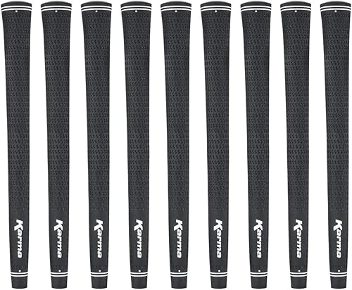 Karma Paquete de 9 empuñaduras de golf de terciopelo Suficiente para regrip juego completo de hierros y cuñas Reemplaza los agarres desgastados Karma Paquete de 9 empuñaduras de golf de terciopelo Suficiente para regrip juego completo de hierros y cuñas Reemplaza los agarres desgastados