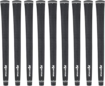Karma Velour Golf Grips for Men, Women, Juniors | Undersize, Standard, Midsize, Oversize, Jumbo | 6 Colors | Choose Single, 9, 13 Pack or Golf Club Grip Kit