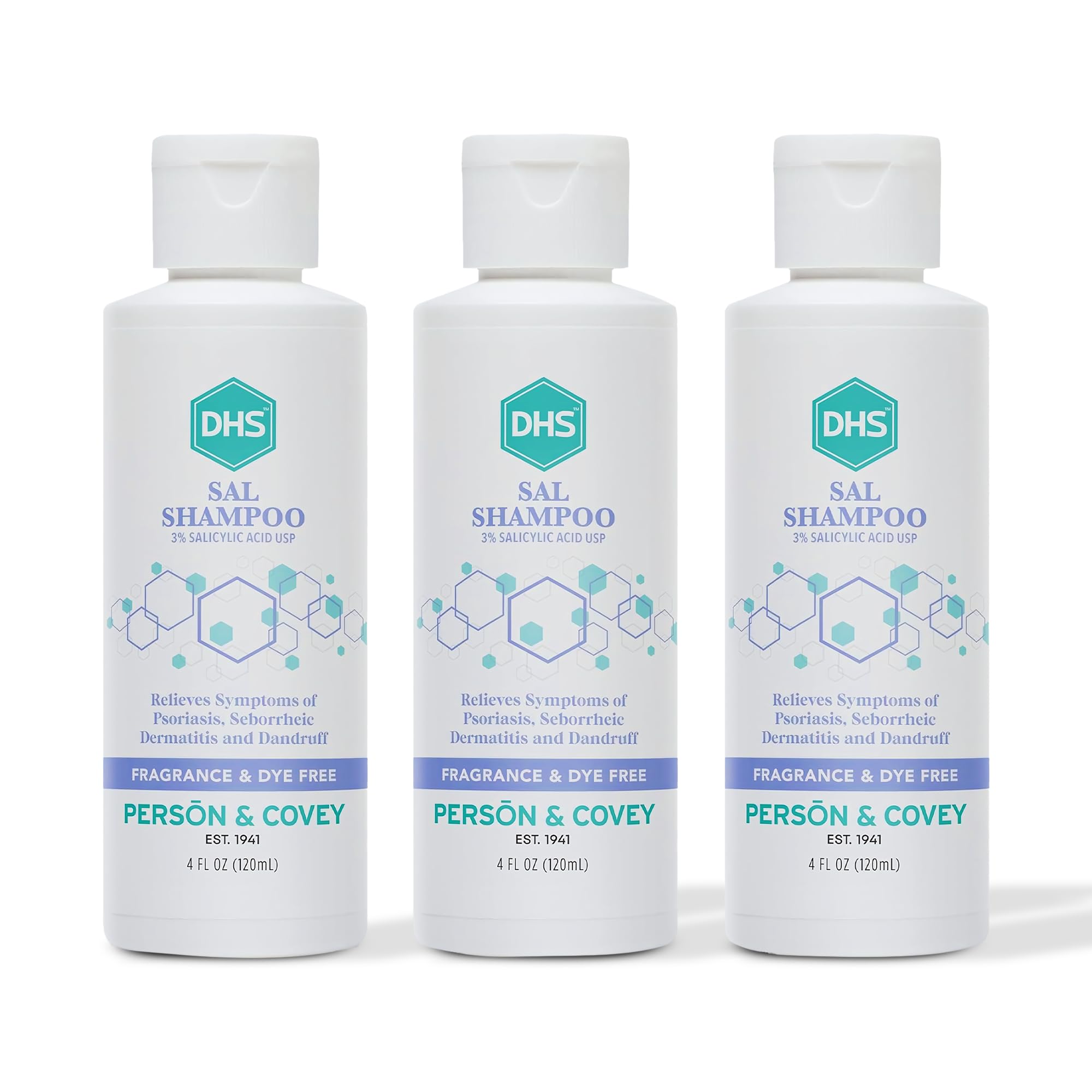 DHS SAL Medicated Shampoo with 3% Salicylic Acid, Fragrance-Free