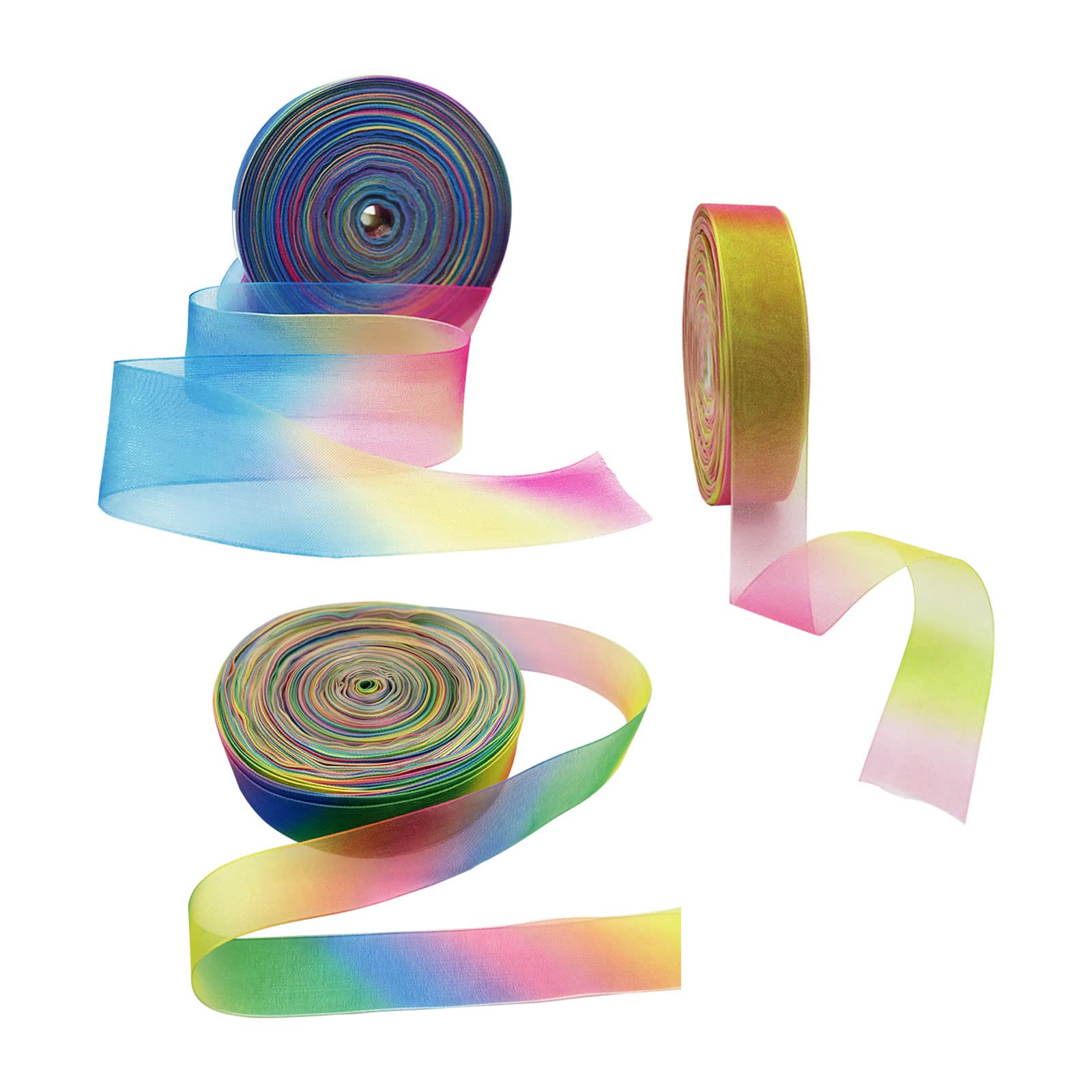 Cobee Nastro Di Raso Arcobaleno 45m Per Regali E Decorazioni Fai Da Te