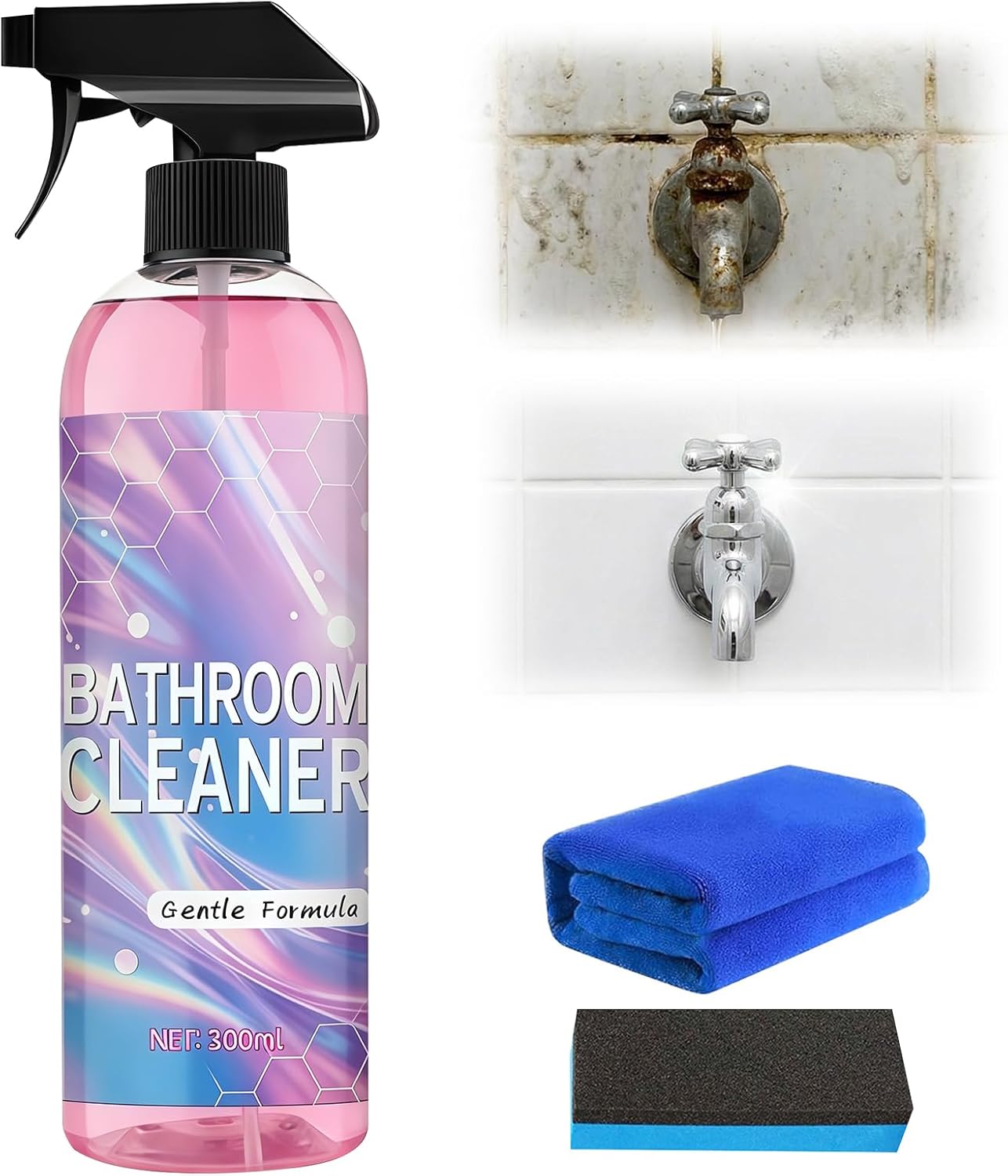 Bathroom Cleaner, Powerful Pink...